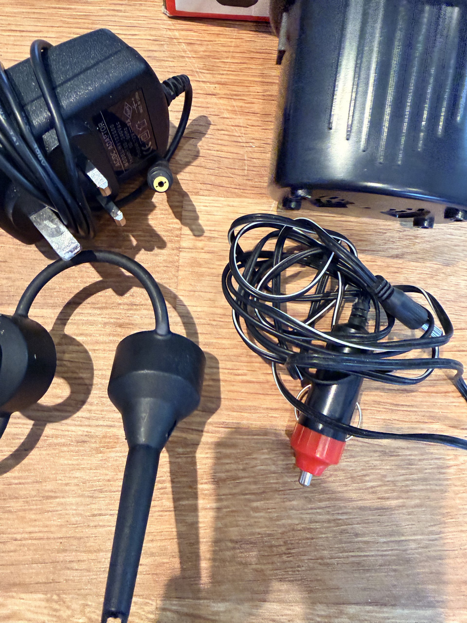 Smay Black Electric Air Pump HS-208 with AC/DC Adapters image 3