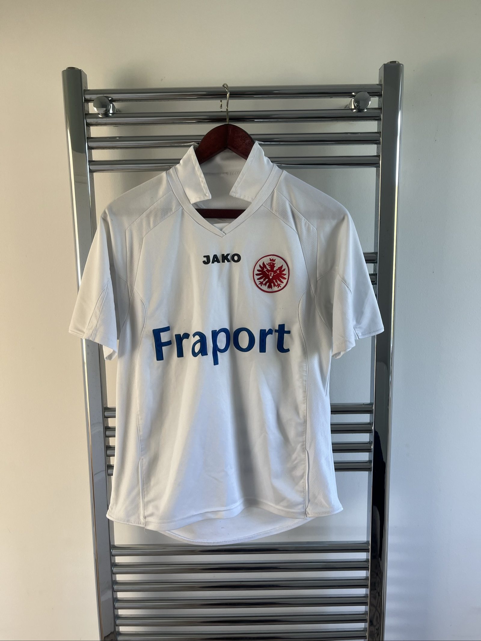 Jako White Fraport Football Shirt Medium