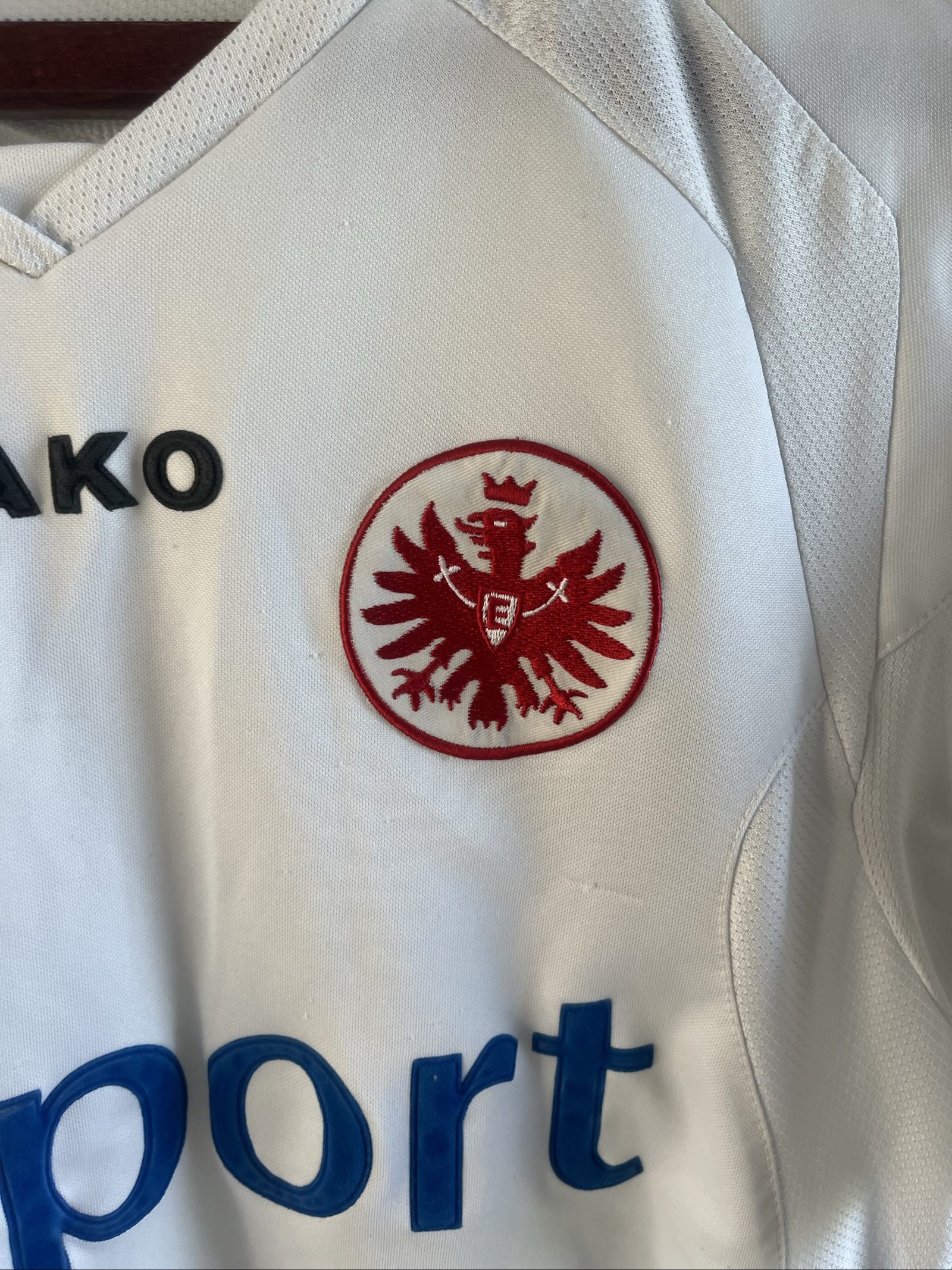 Jako White Fraport Football Shirt Medium image 2