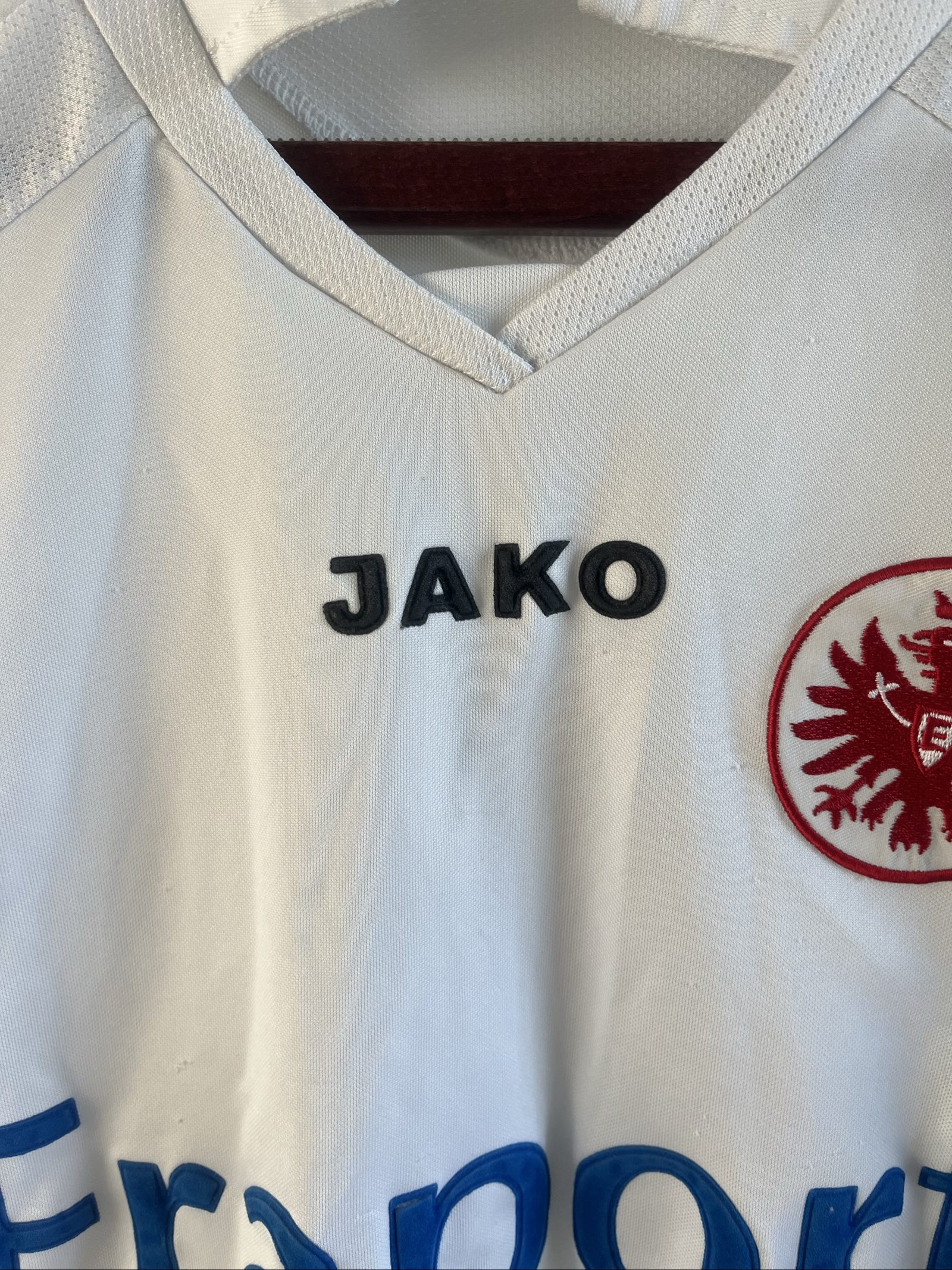 Jako White Fraport Football Shirt Medium image 3