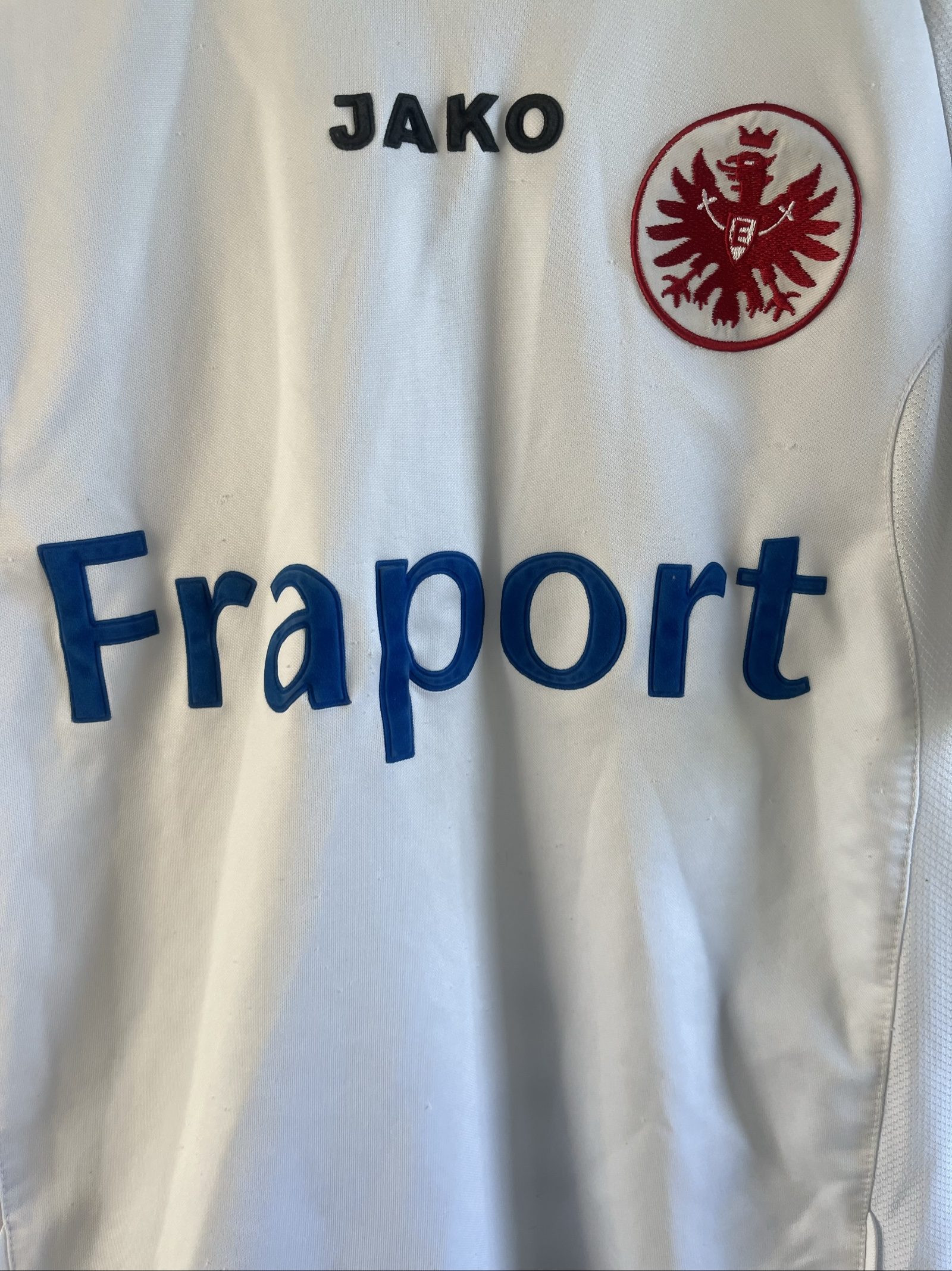 Jako White Fraport Football Shirt Medium image 4