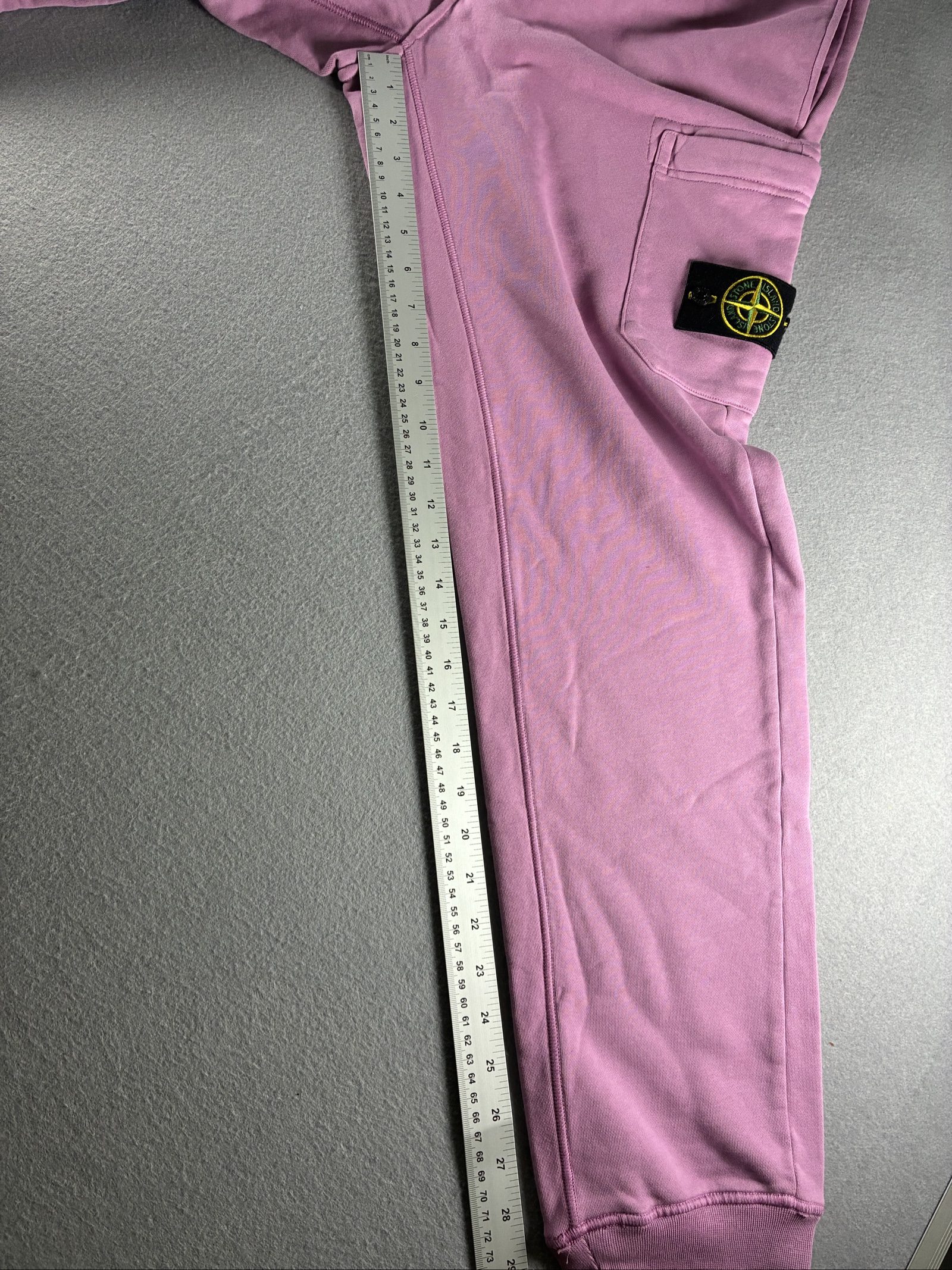 Stone Island Pink Cargo Joggers Large Cotton Fleece Patch image 8