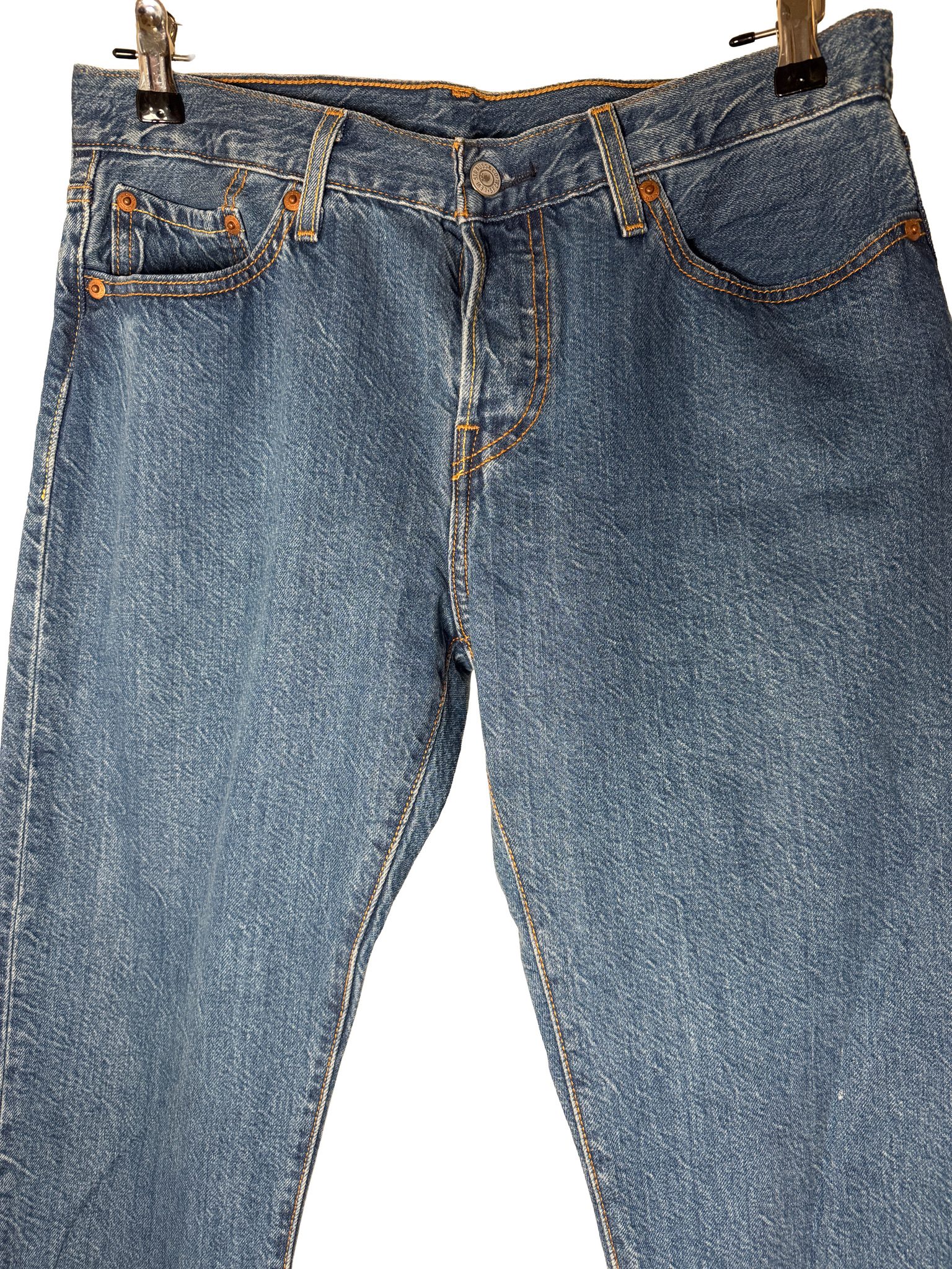 Levi's Women's 501 CT Customized Tapered Jeans 27x32 (Fits 32x27) Button Fly image 4
