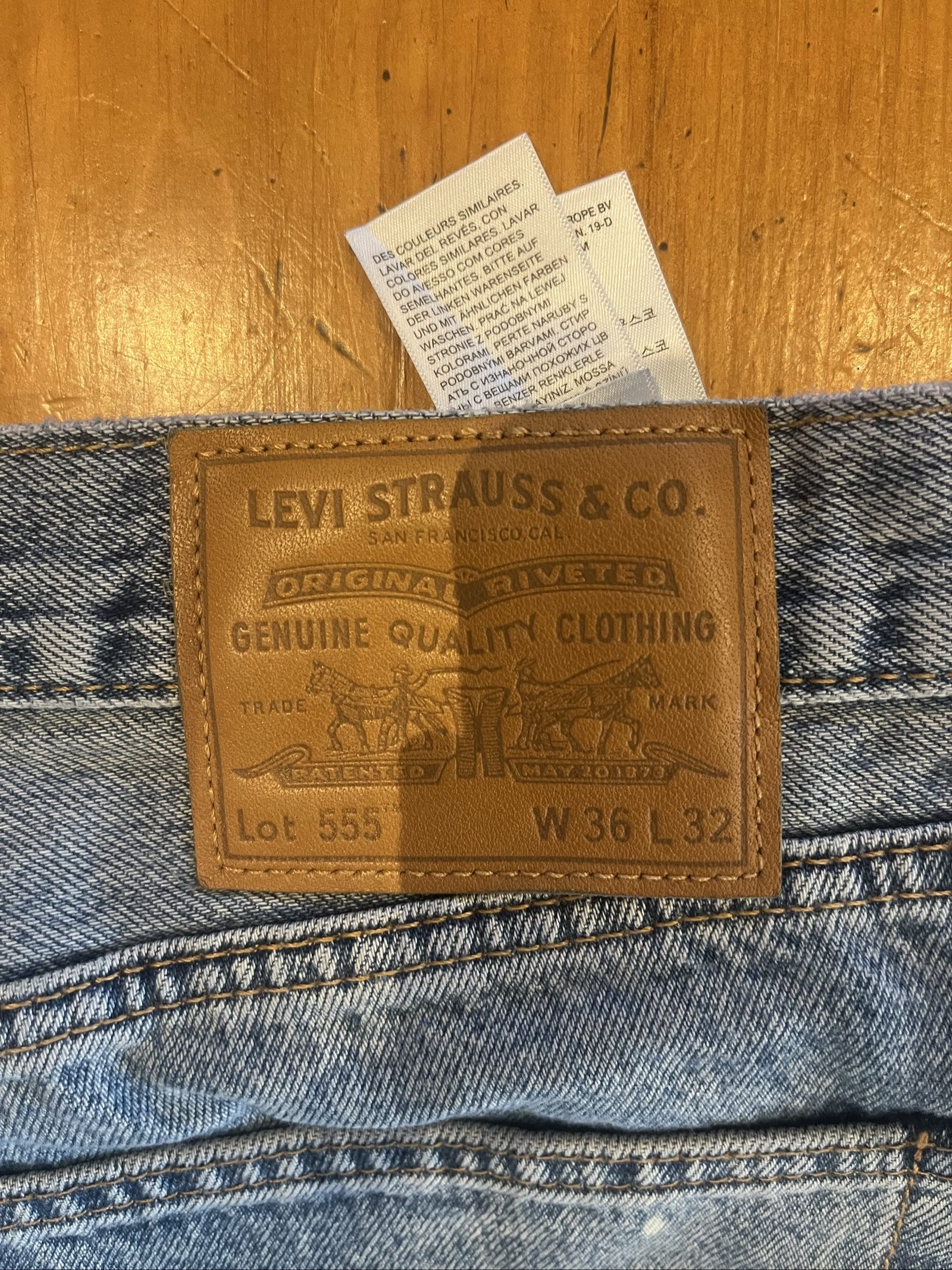 Levi's Blue Denim 555 Jeans W36 L32 Casual Fit image 5