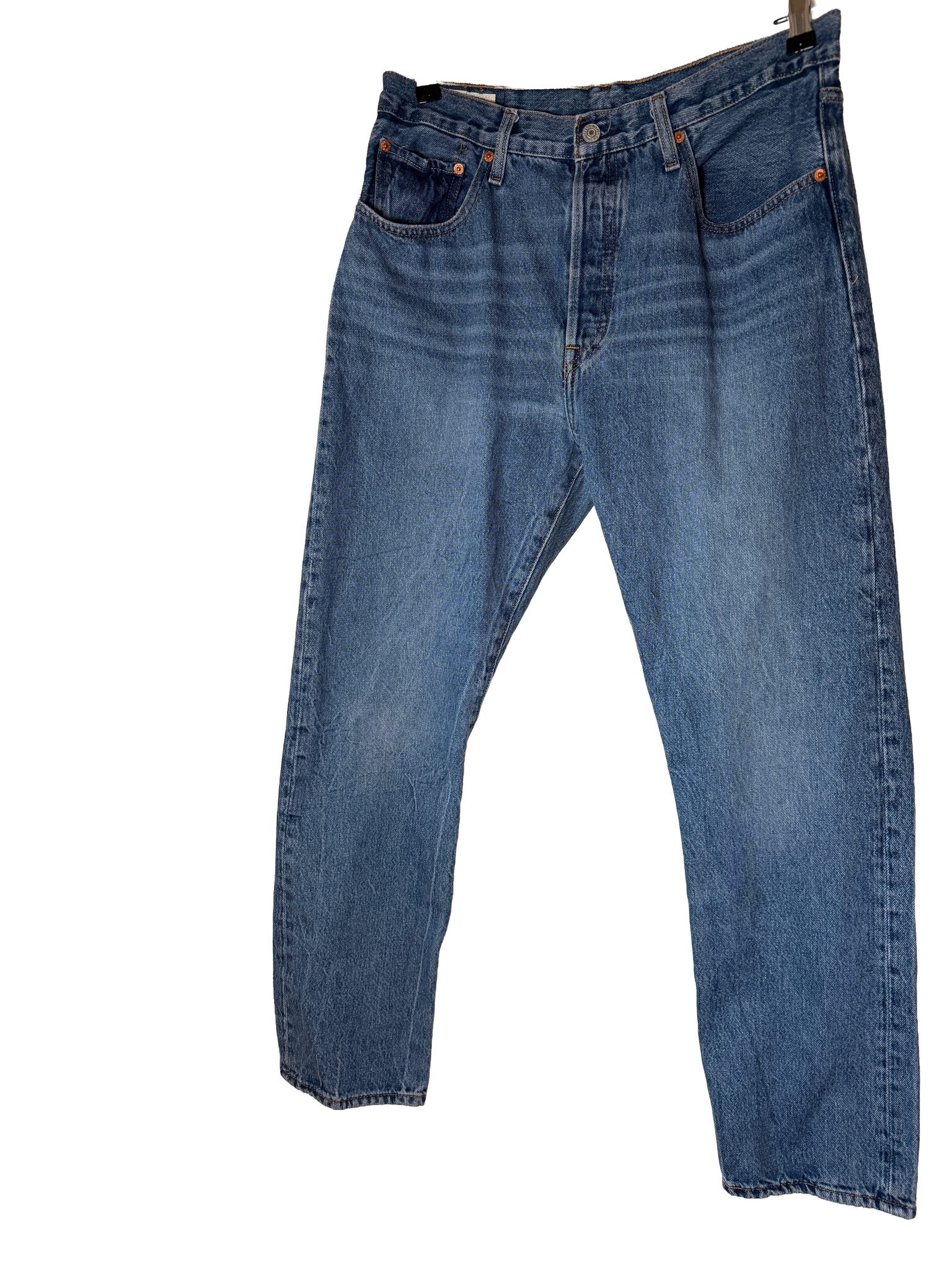 Levi's 501 Original Fit Straight Leg Jeans Medium Wash Blue Denim W31 L30 (Fits 32x29)