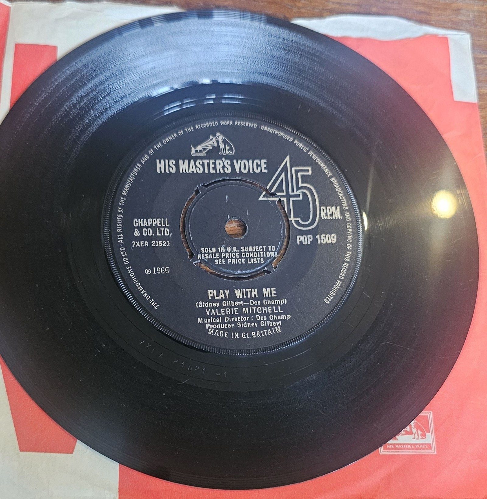 Valerie Mitchell Never Let It Be Said HMV POP 1509 7" 45 RPM Vinyl Northern soul image 2