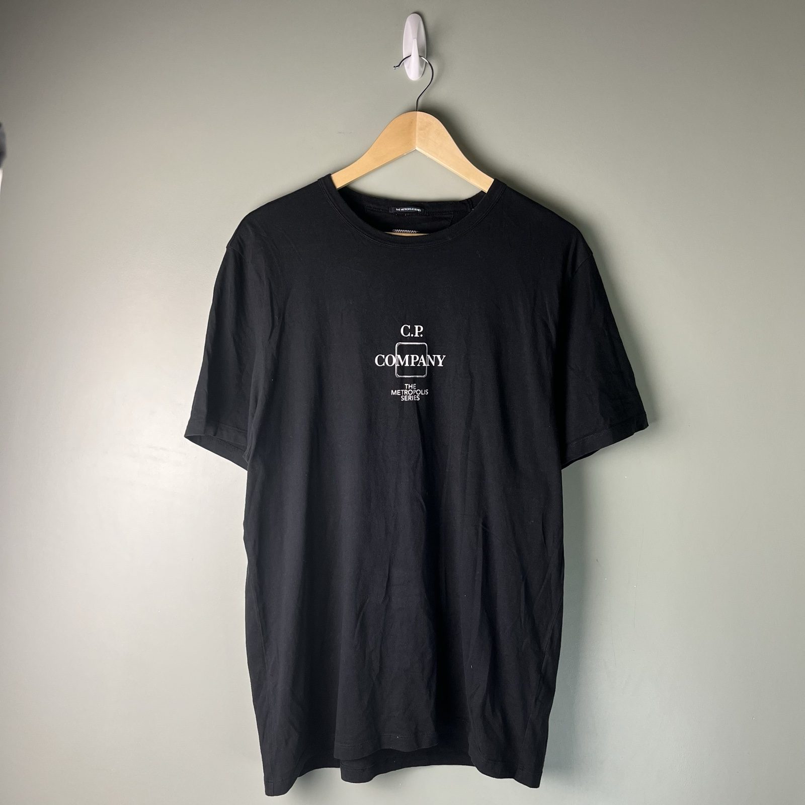 C.P. Company Black Logo Metropolis Print T-Shirt