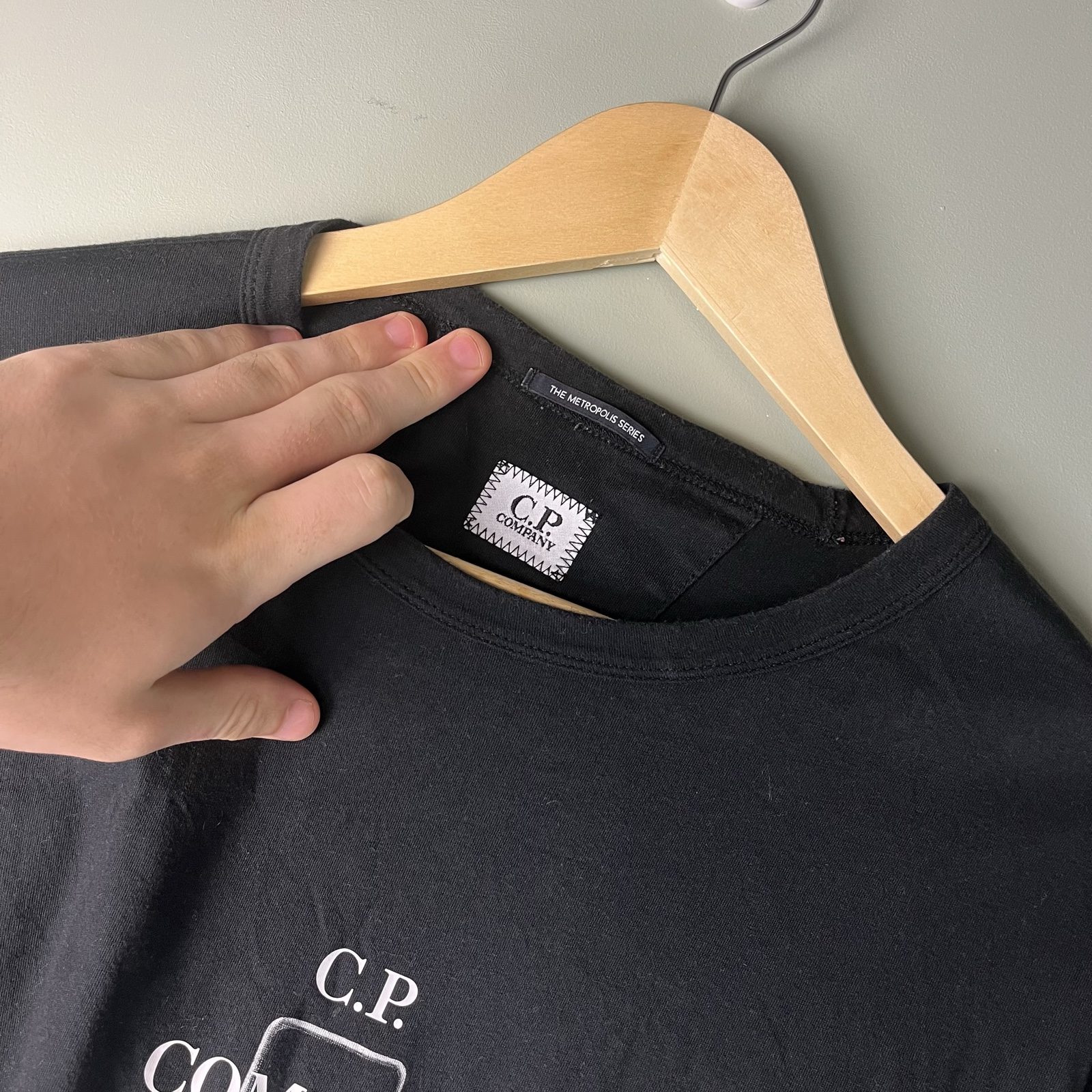 C.P. Company Black Logo Metropolis Print T-Shirt image 2