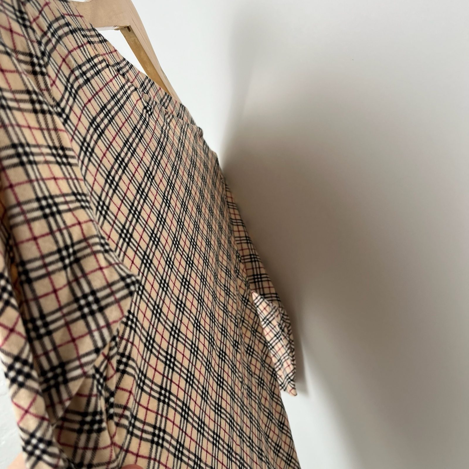 Burberry Nova Check Stretch Boat Neck 3/4 Sleeve Top - S image 6