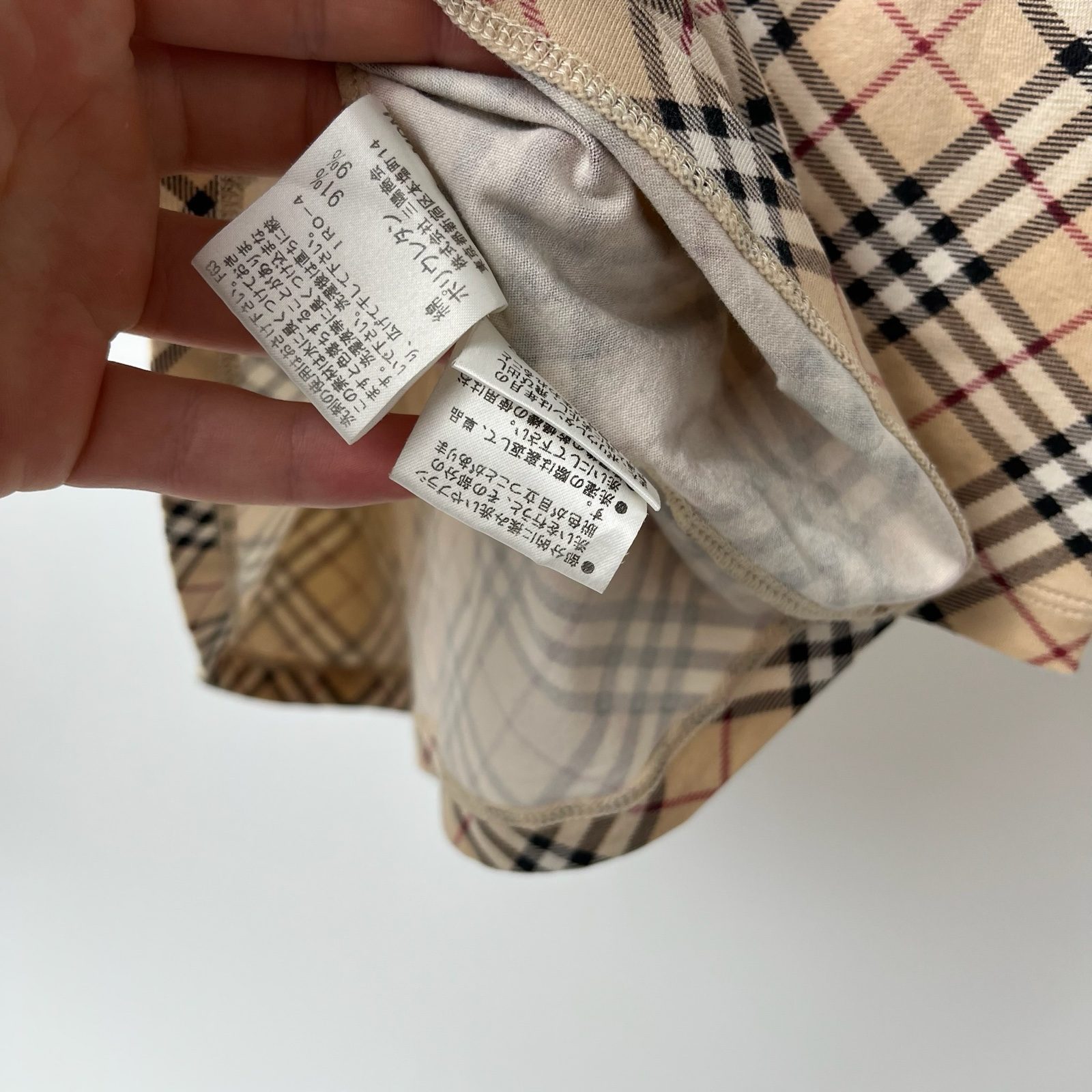 Burberry Nova Check Stretch Cotton Boat Neck 3/4 Sleeve Top - S image 5