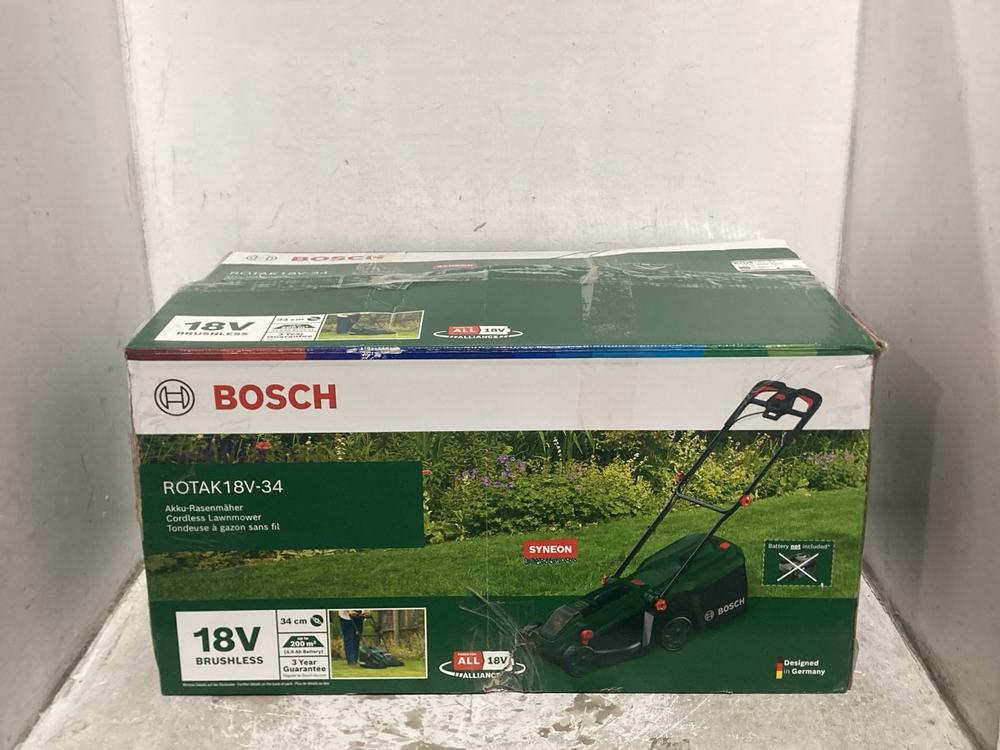 Bosch Green ROTAK18V-34 Cordless Lawnmower