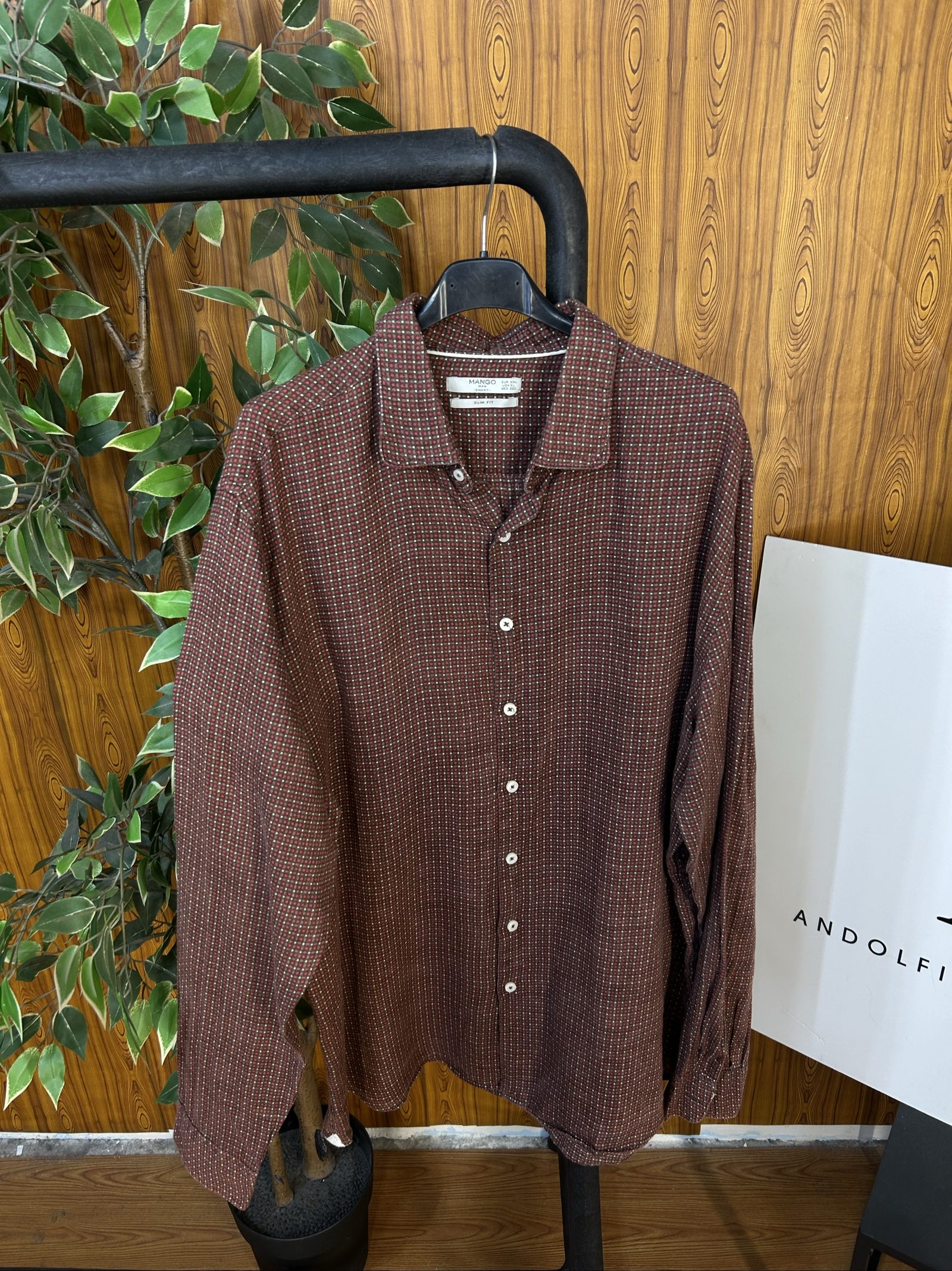 Mango Man Uomo Camicia Slim Fit Multicolore XXL