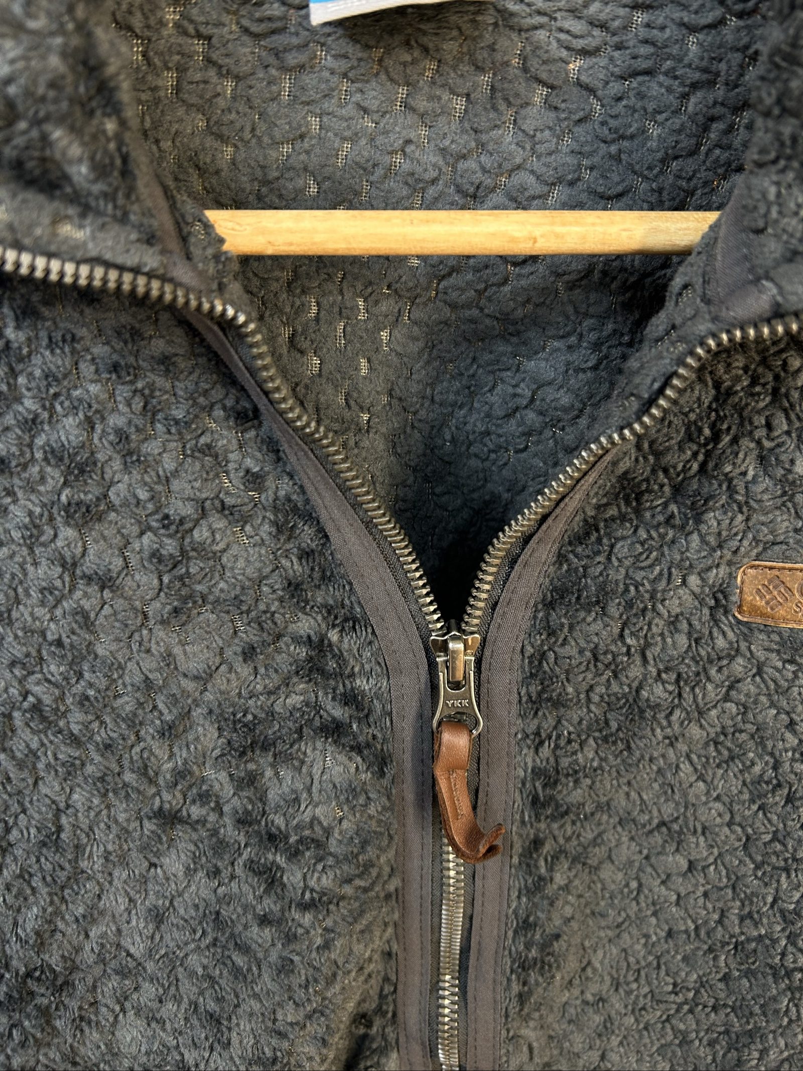 Columbia Nero Pile Uomo M con Zip e Tasche image 4