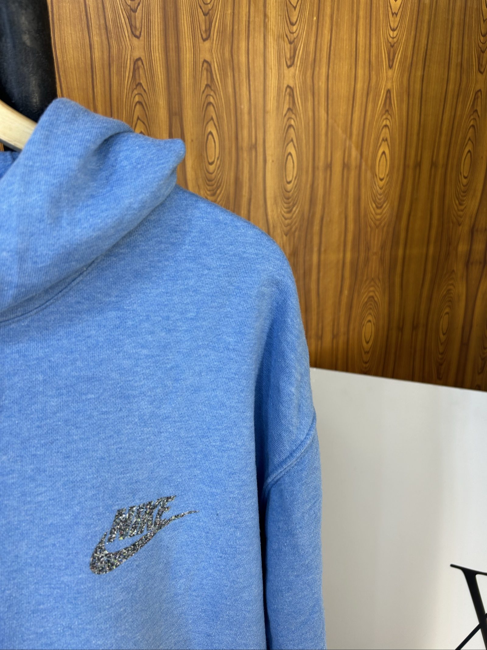 Nike Felpa con Cappuccio Blu Uomo XXL Logo Leopardato image 2