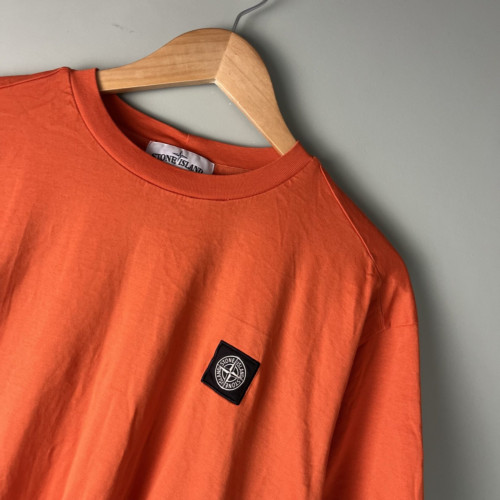 Stone Island Men's Orange Cotton Short Sleeve T-Shirt h image 2