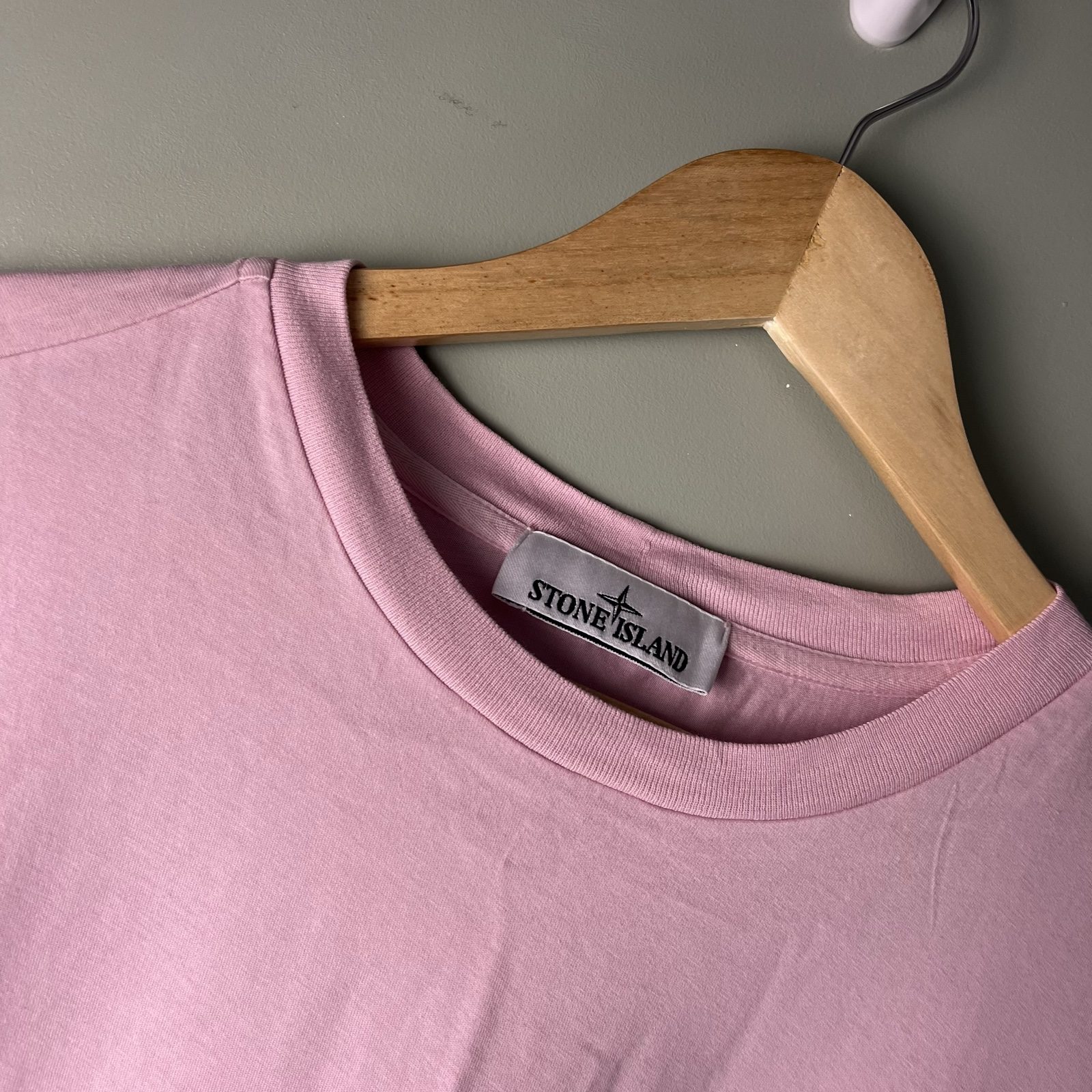Stone Island Pink Logo Compass Patch T-Shirt image 2