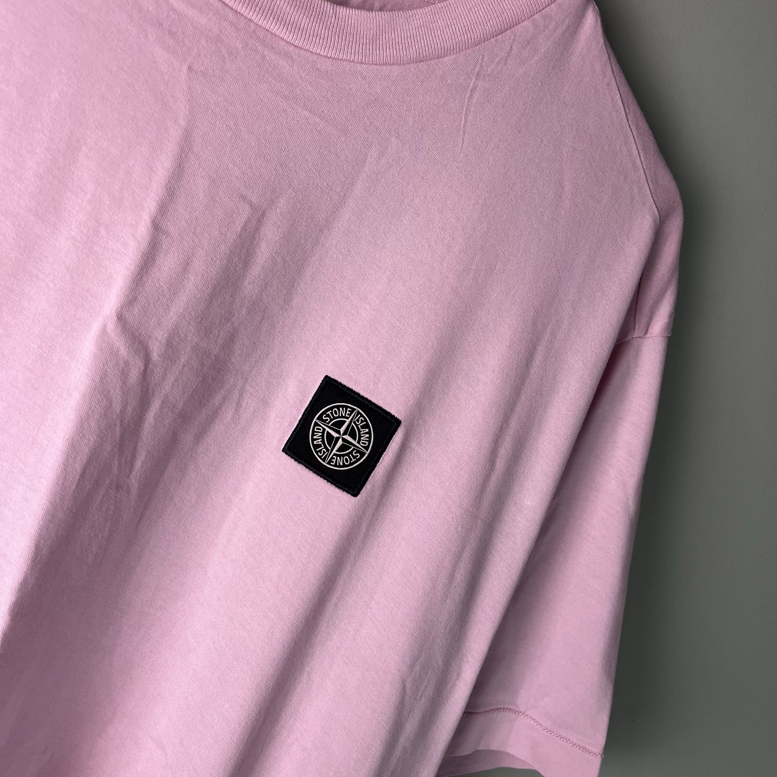 Stone Island Pink Logo Compass Patch T-Shirt image 3