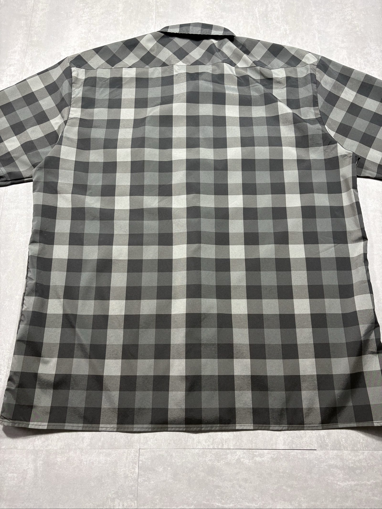 Dickies Men Black & Grey Checked Short Sleeve Shirt 2XL image 5