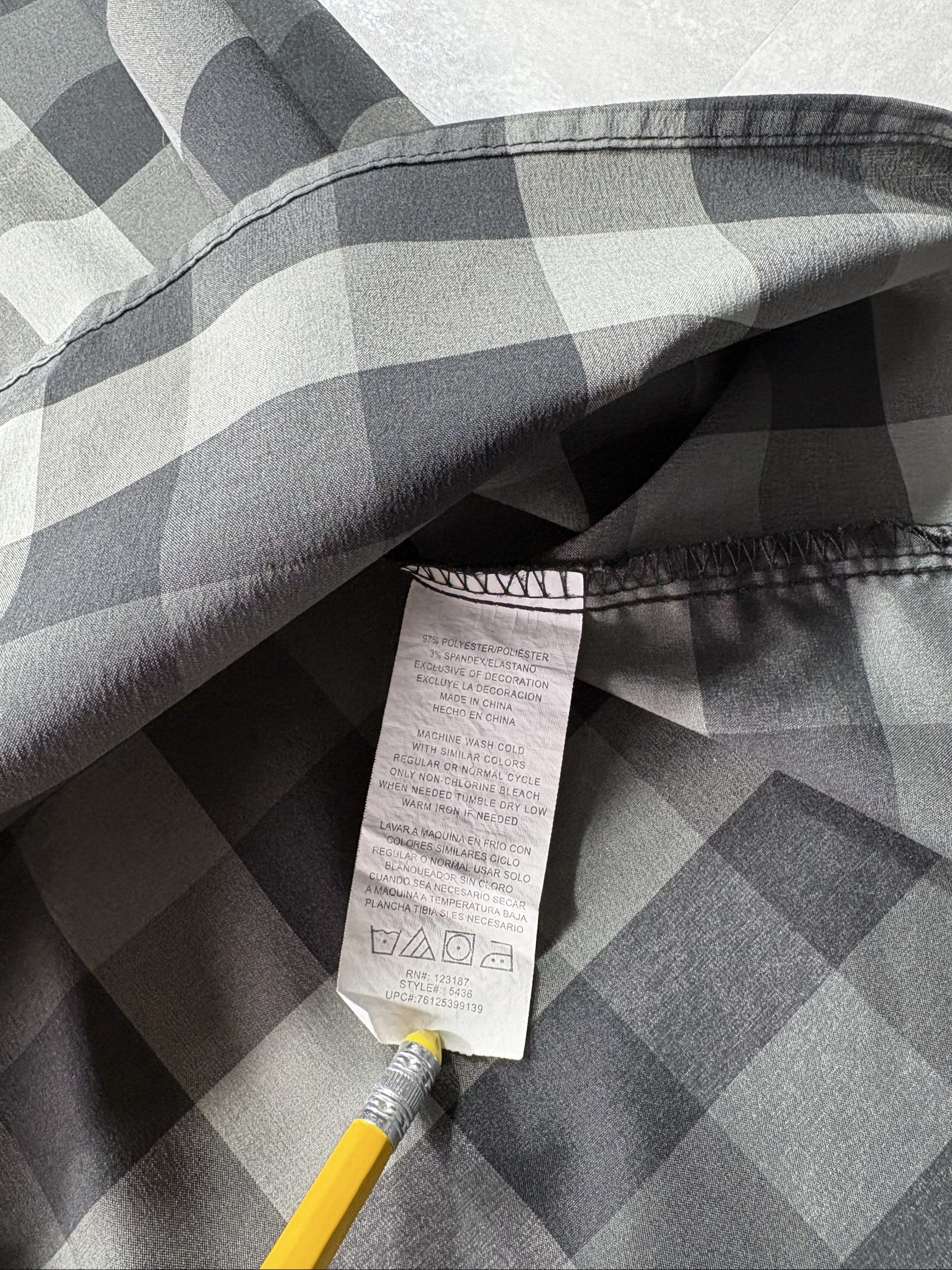 Dickies Men Black & Grey Checked Short Sleeve Shirt 2XL image 6