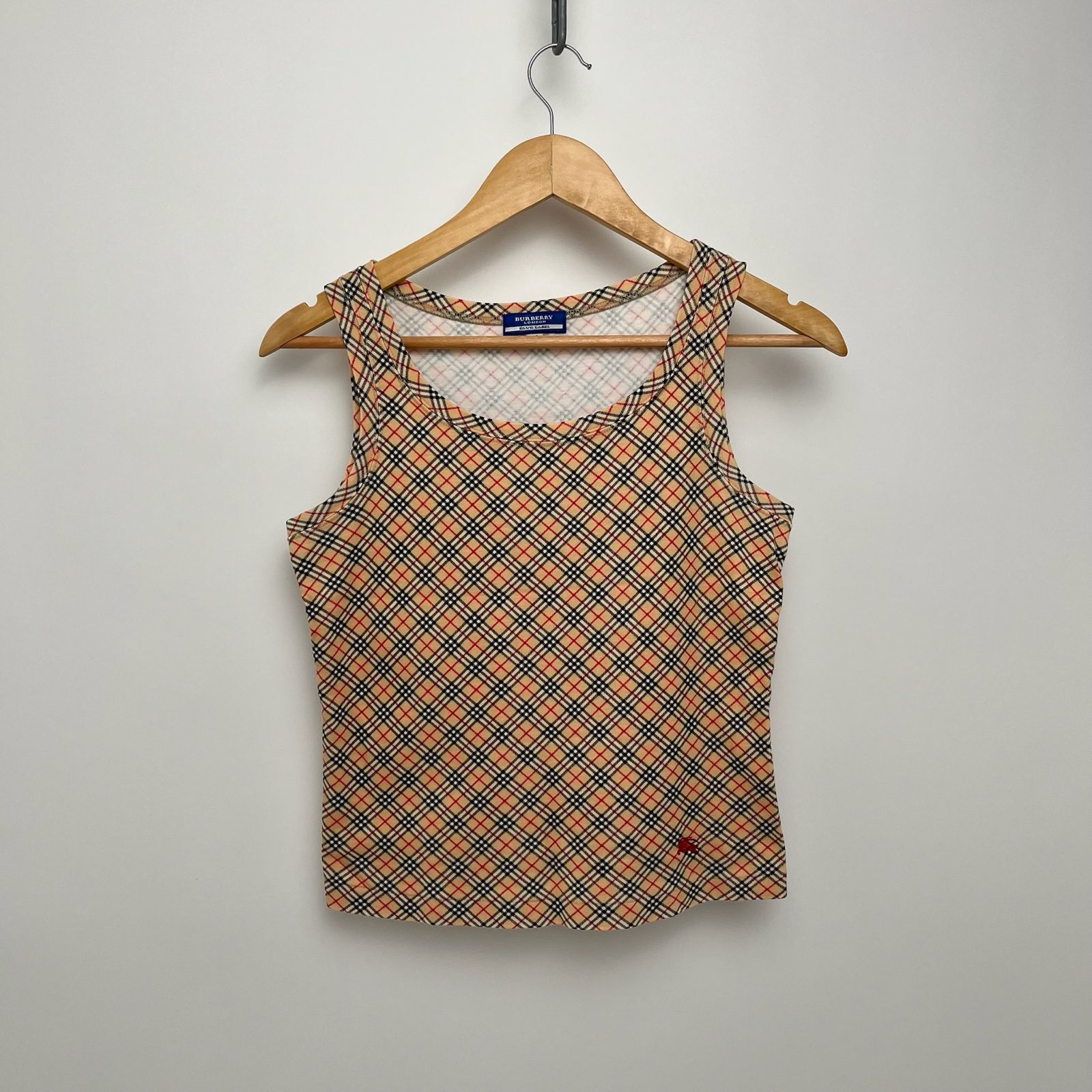 Burberry Vintage Beige Nova Check Sleeveless Tank Top - S image 3