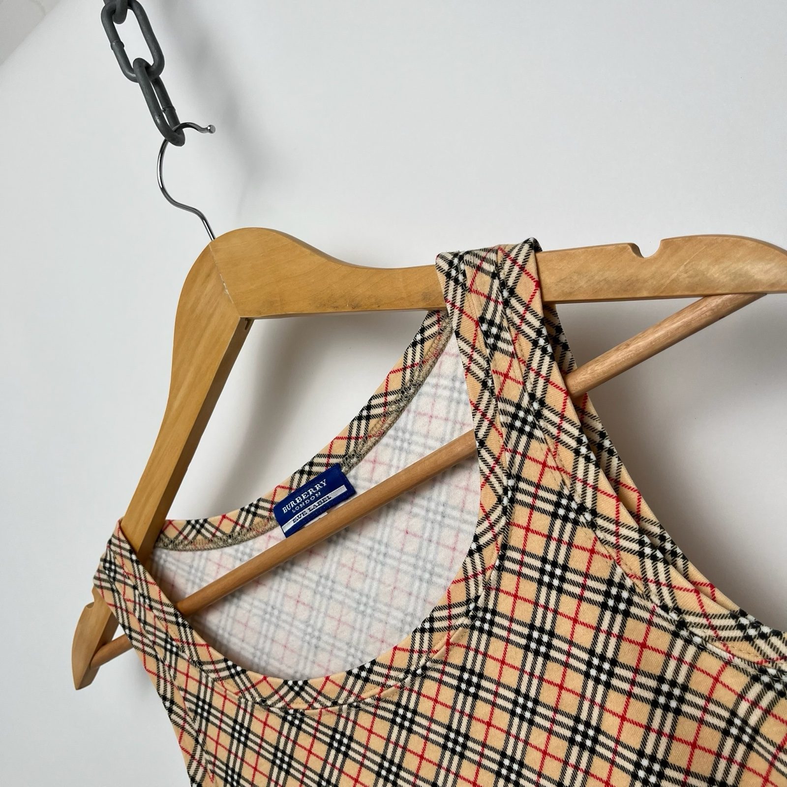 Burberry Vintage Beige Nova Check Sleeveless Tank Top - S image 4