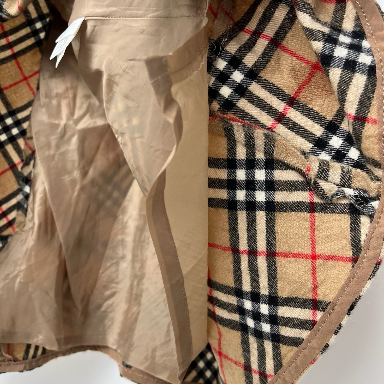 Burberry Blue Label Vintage Nova Check Beige Wrap Around Midi Skirt - S image 7