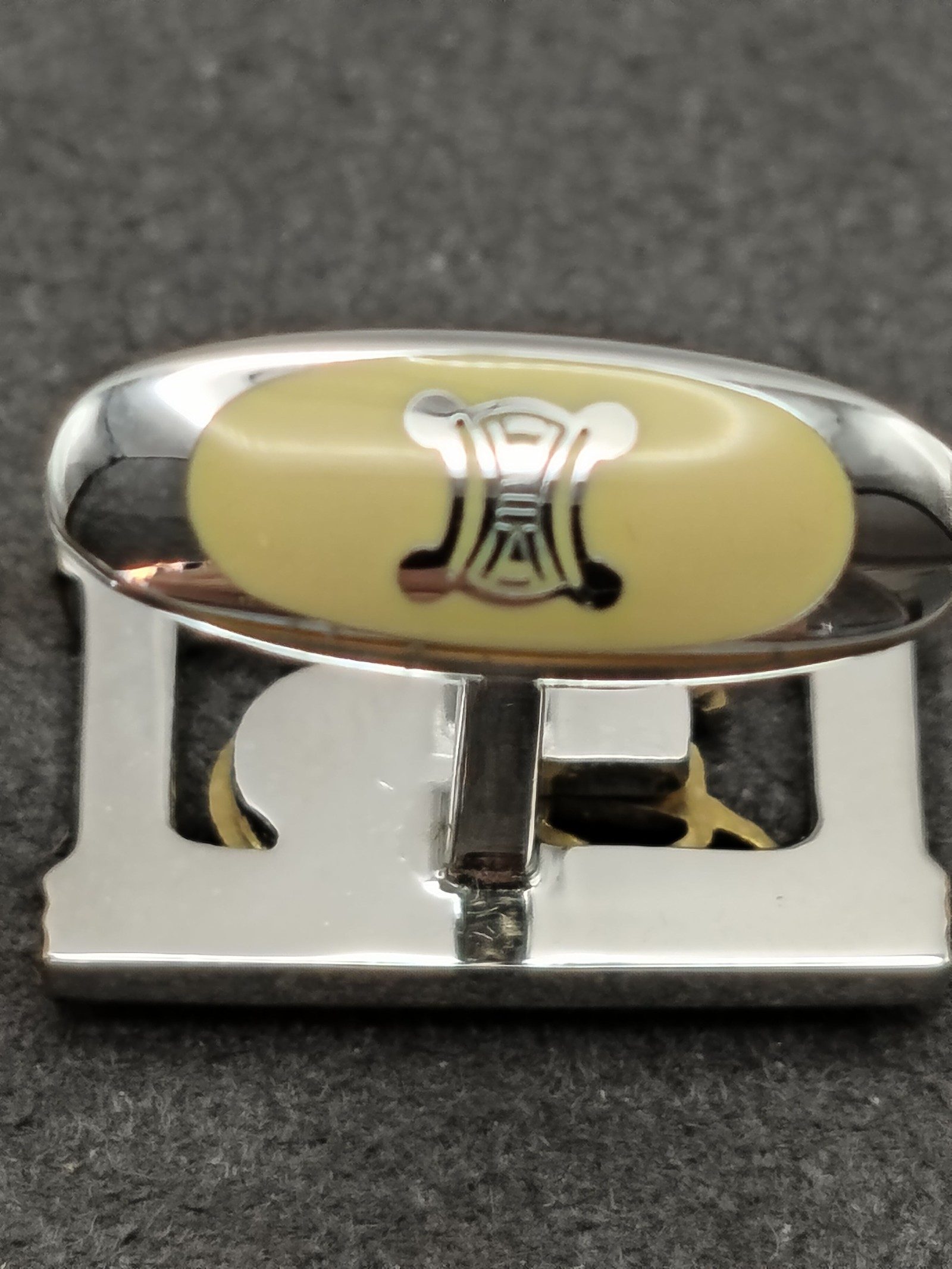 Celine Gold & Silver Horse Motif Cufflinks Unisex image 8