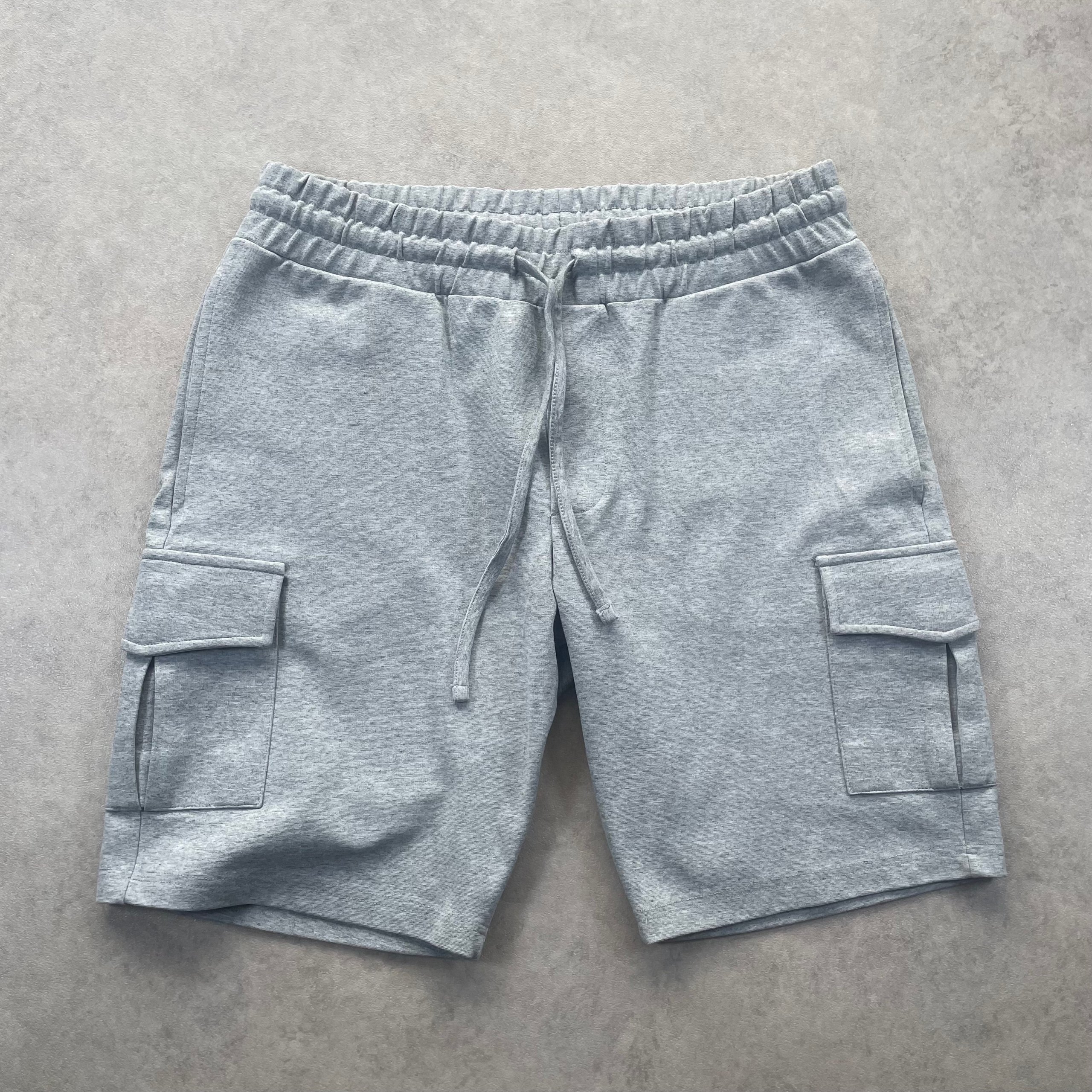 ARNE Grey Cargo Sweat Shorts Large