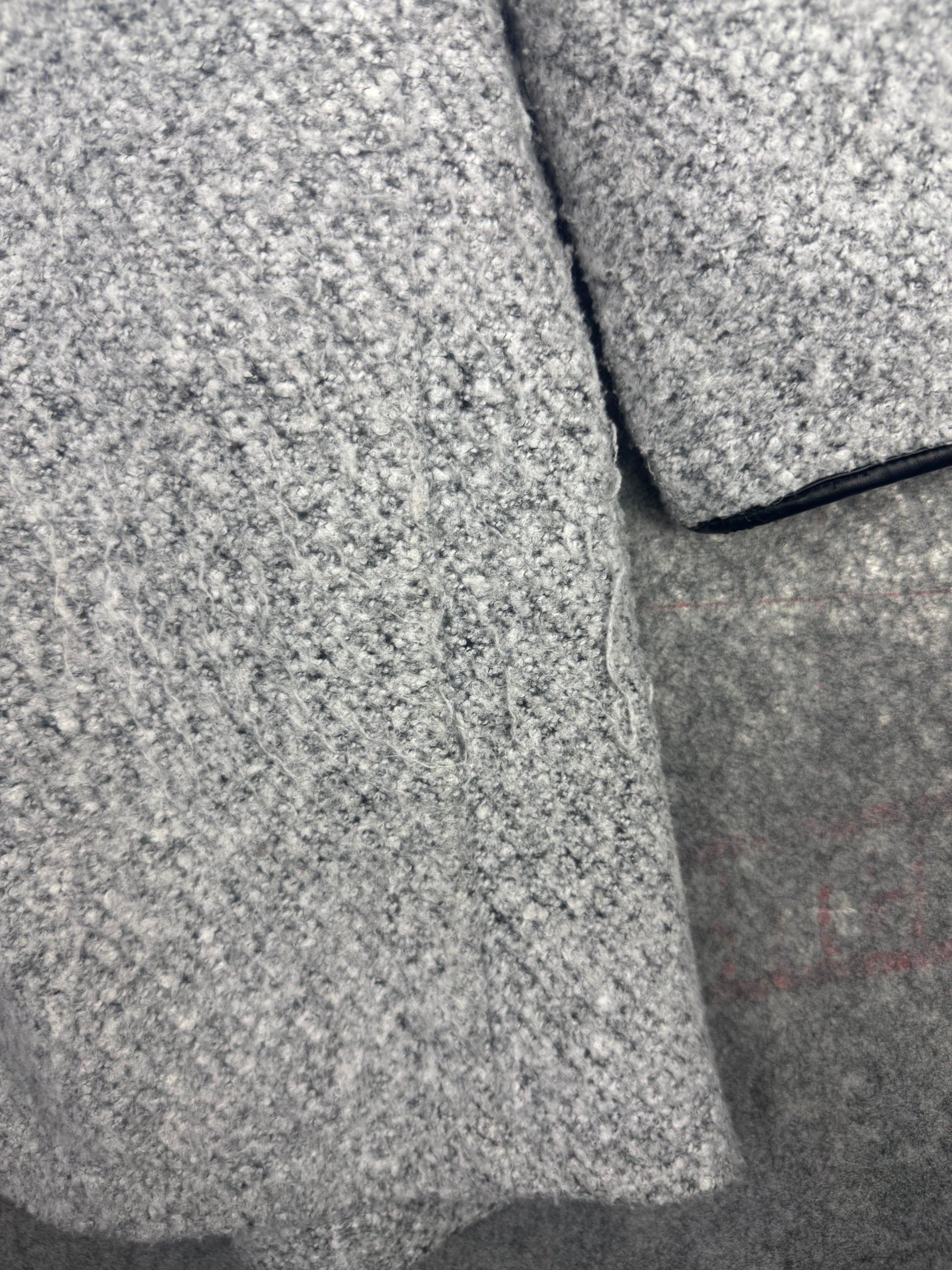 M&S Grey Marl Wool-Blend Bouclé Coat Womens UK 12 image 5