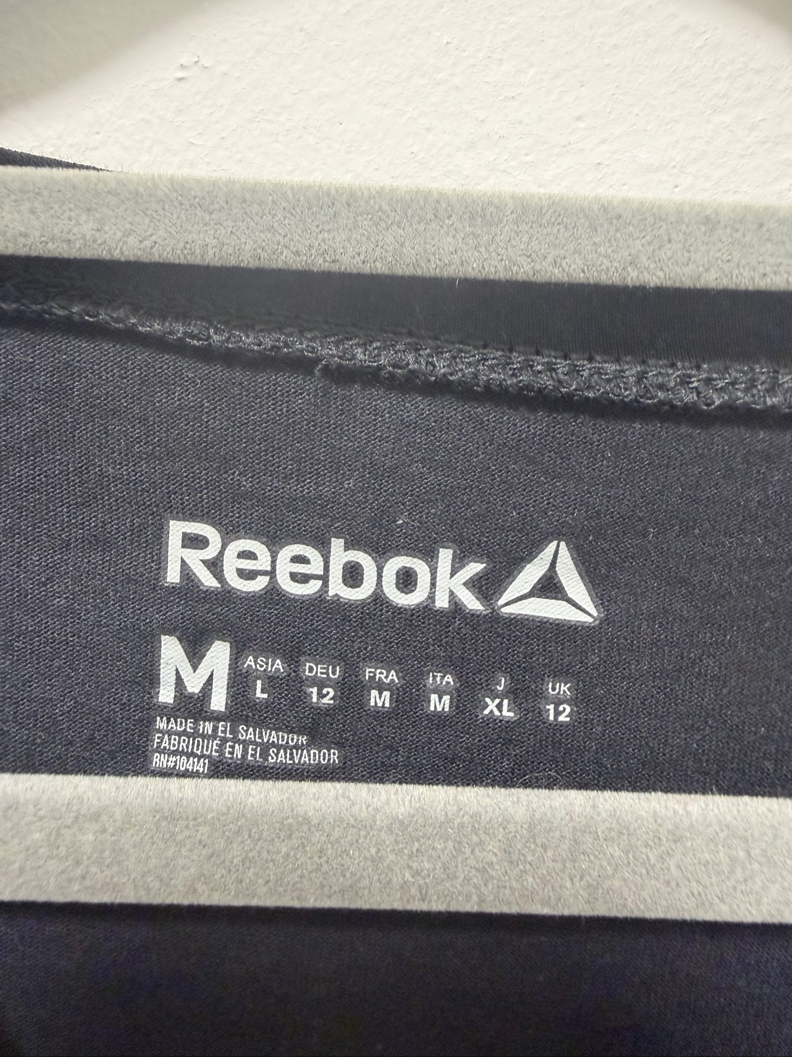 Reebok Black Long Sleeve Top Medium image 2