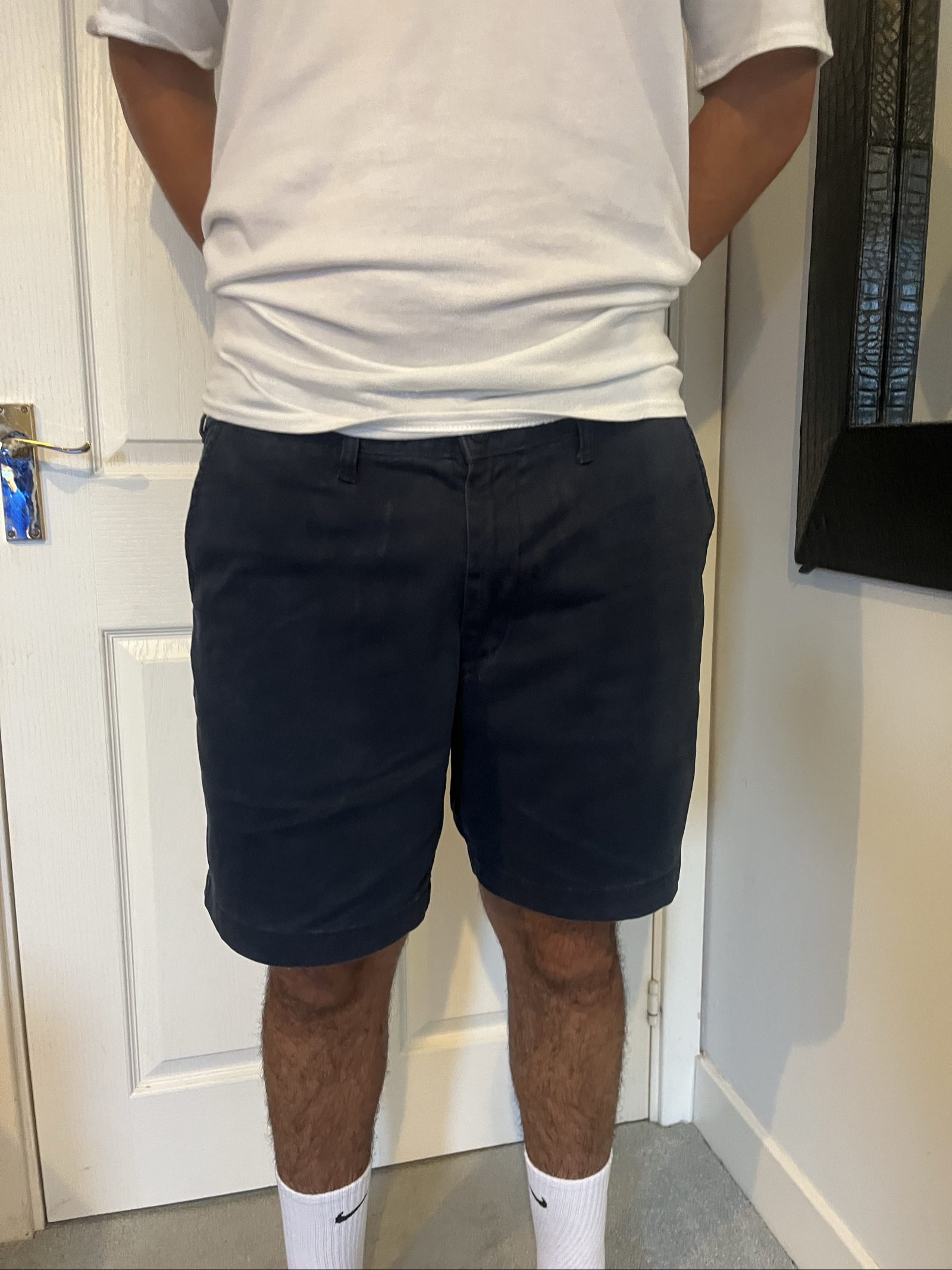 Nautica Navy Cotton Casual Shorts Large image 2