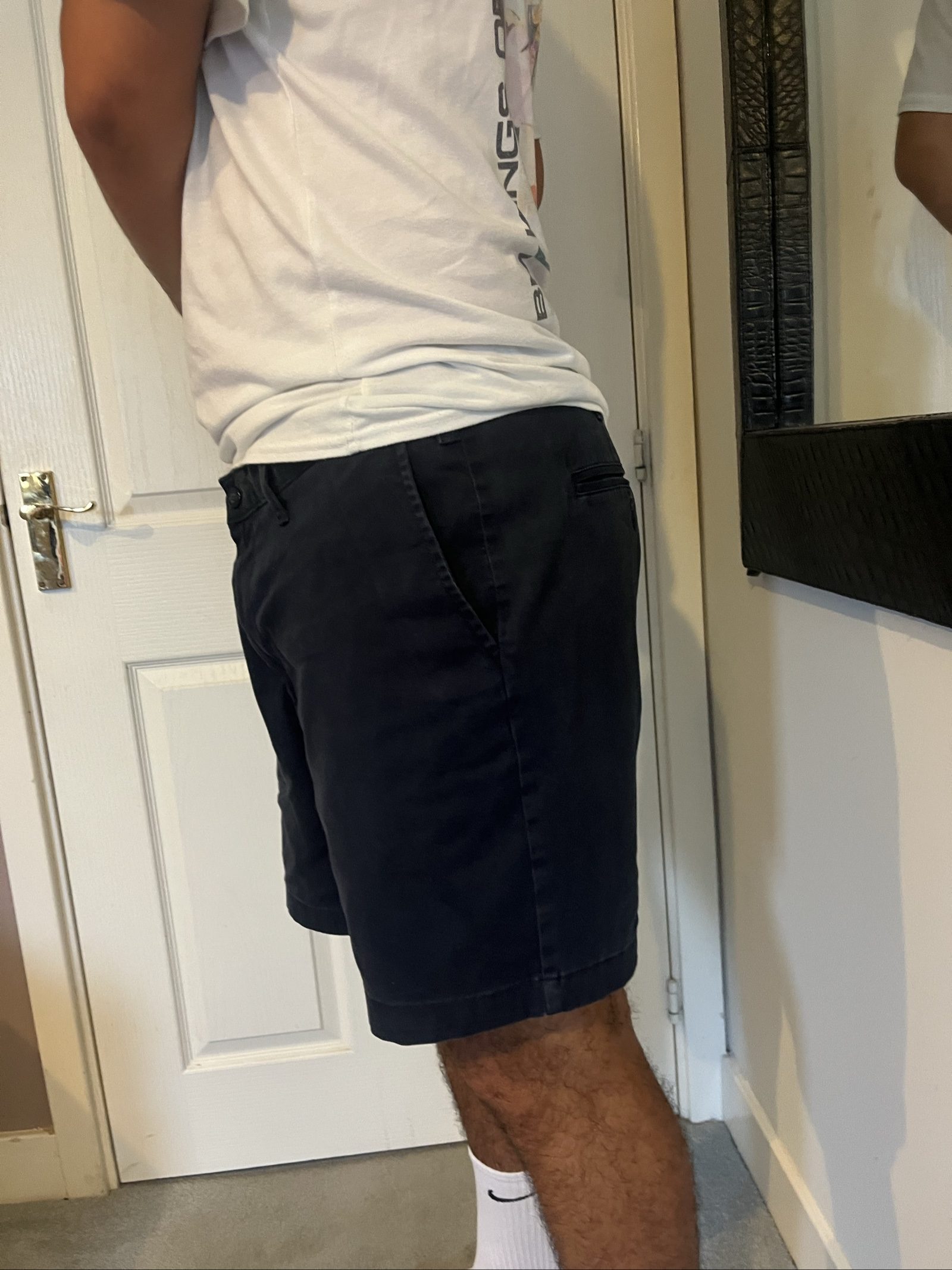 Nautica Navy Cotton Casual Shorts Large image 3