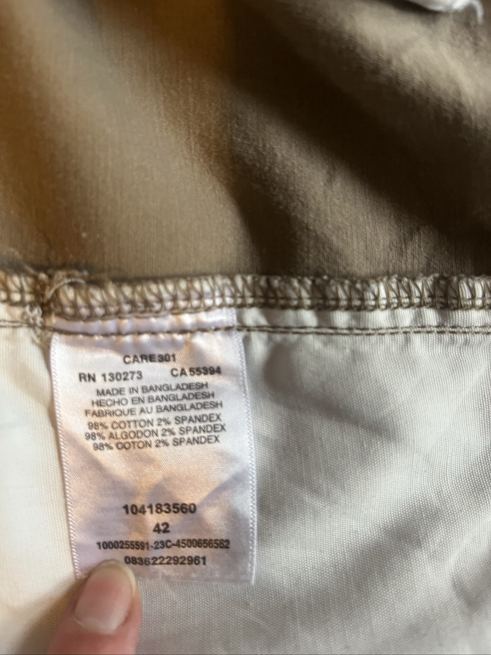 Lee Beige Men's Cotton Twill Chino Shorts XL image 7