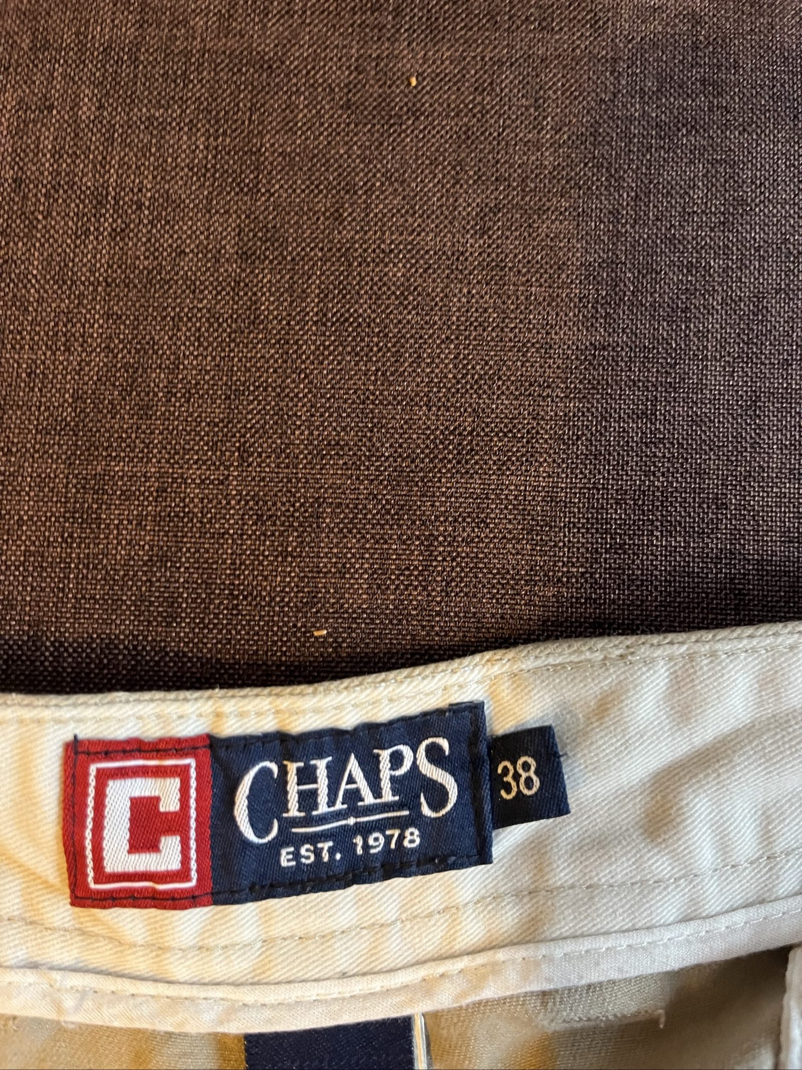 Chaps Men's Beige Chino Shorts 38 Relaxed Fit image 6