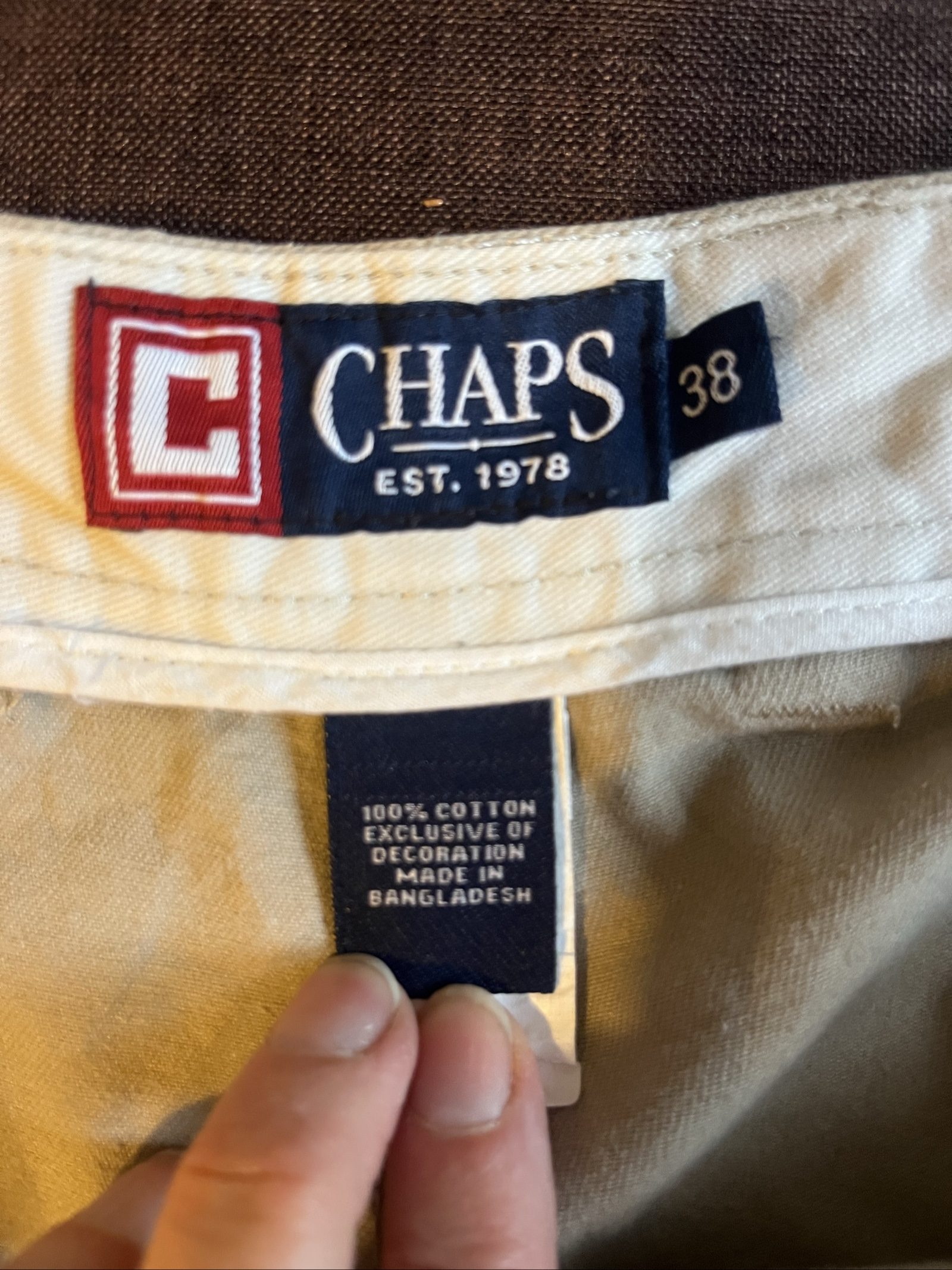 Chaps Men's Beige Chino Shorts 38 Relaxed Fit image 7
