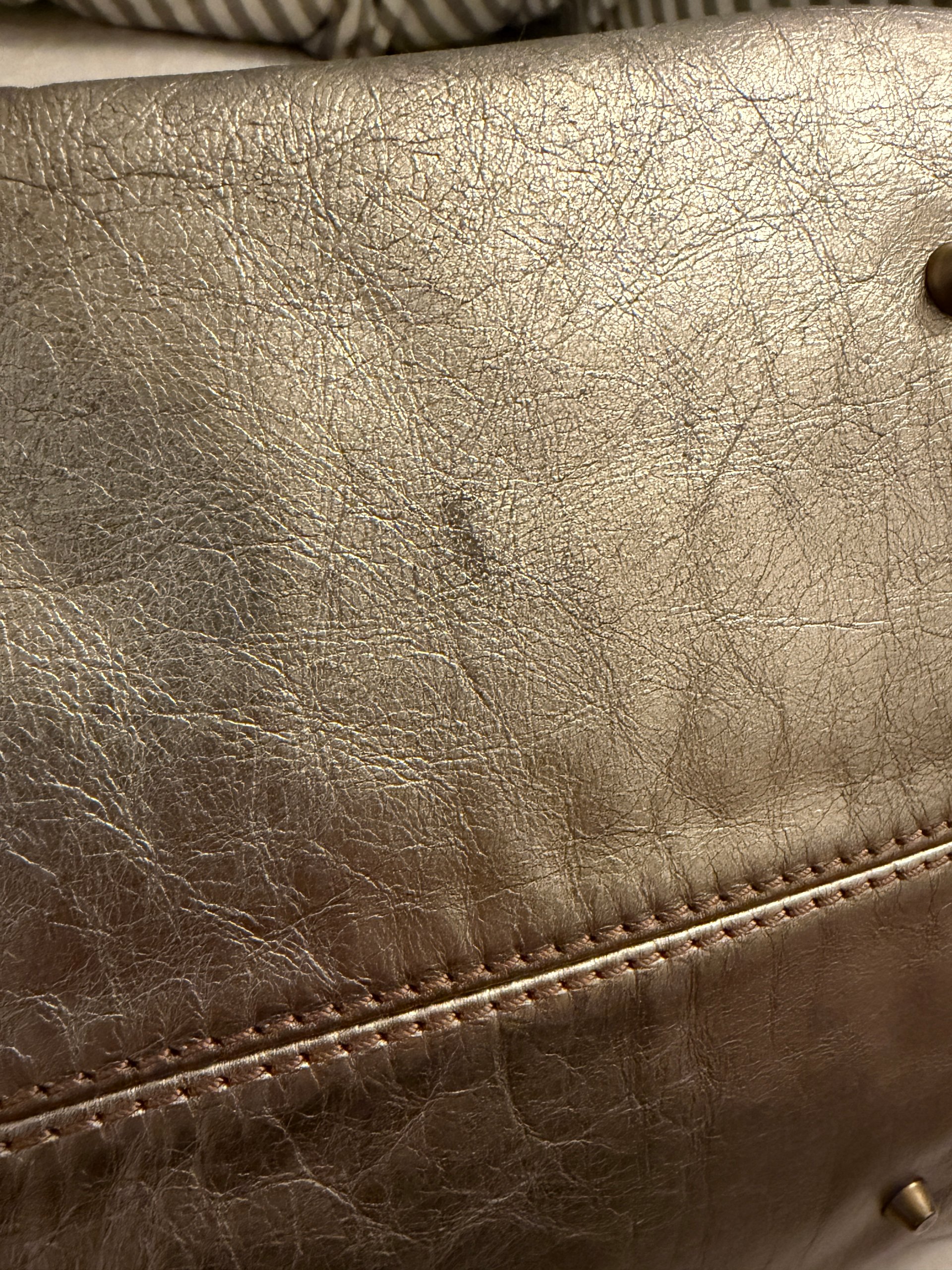 2005 Chloe Paddington Metallic Champagne Paddington Bag w/ Lock & Dustbag image 10