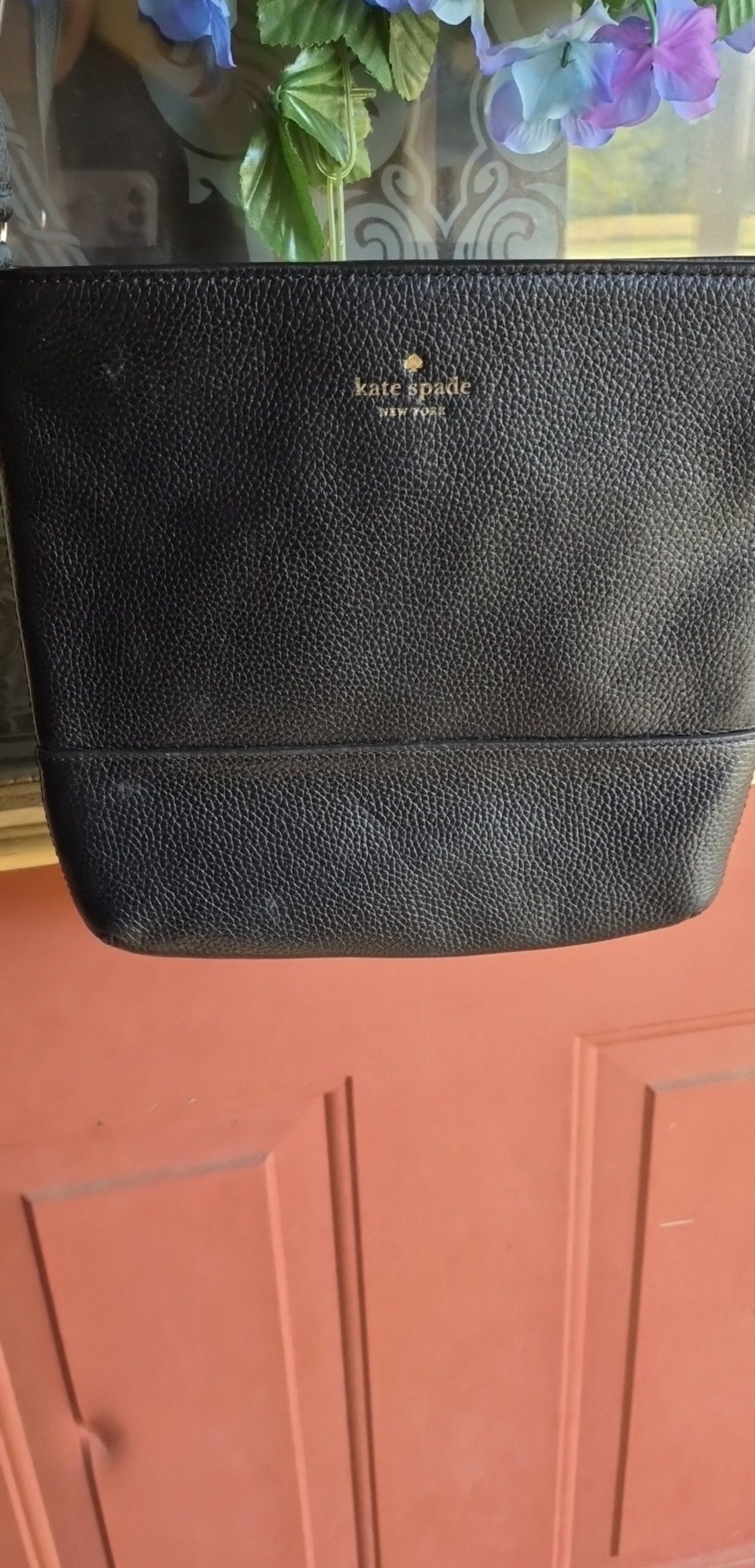 Kate Spade Women Black Pebbled Leather Crossbody Shoulder Bag