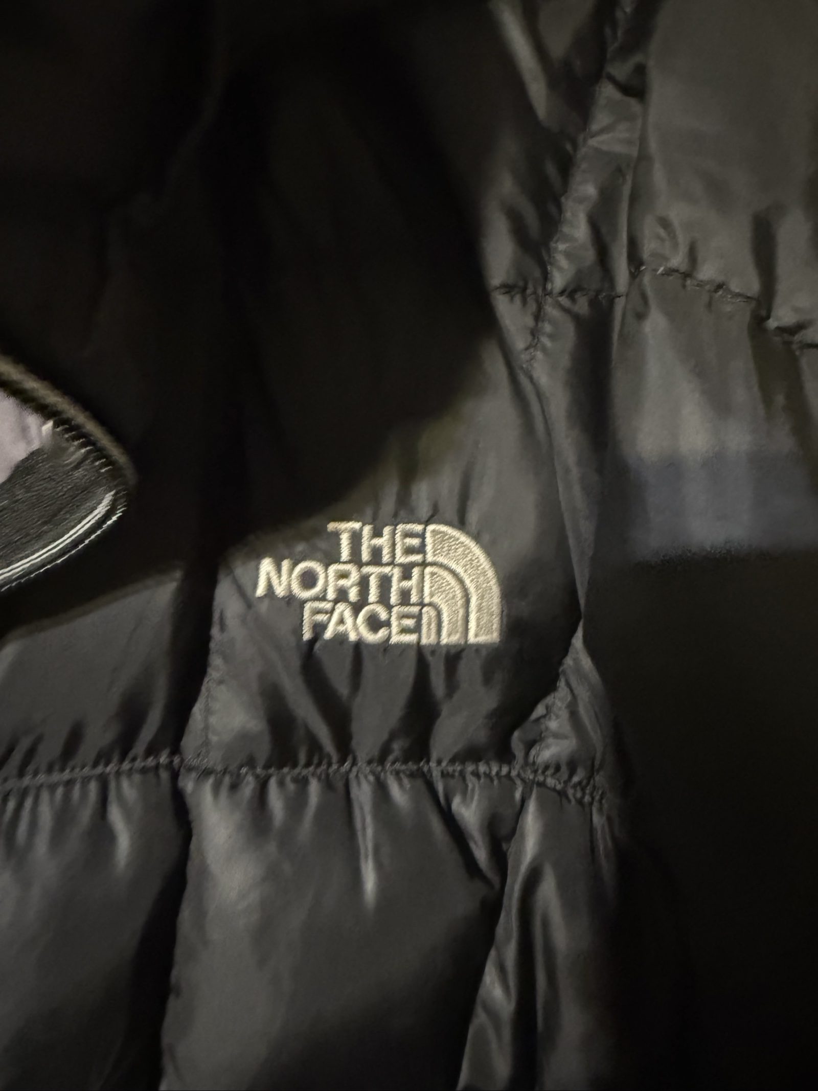 The North Face Black & Grey Puffer Coat Large 600 Fill Power (zip missing ! ) image 6
