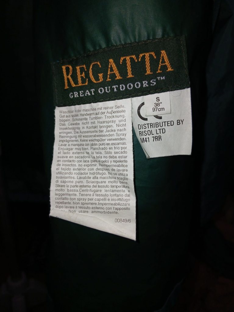 Regatta Unisex Green Waterproof Hooded Jacket Small S 38"