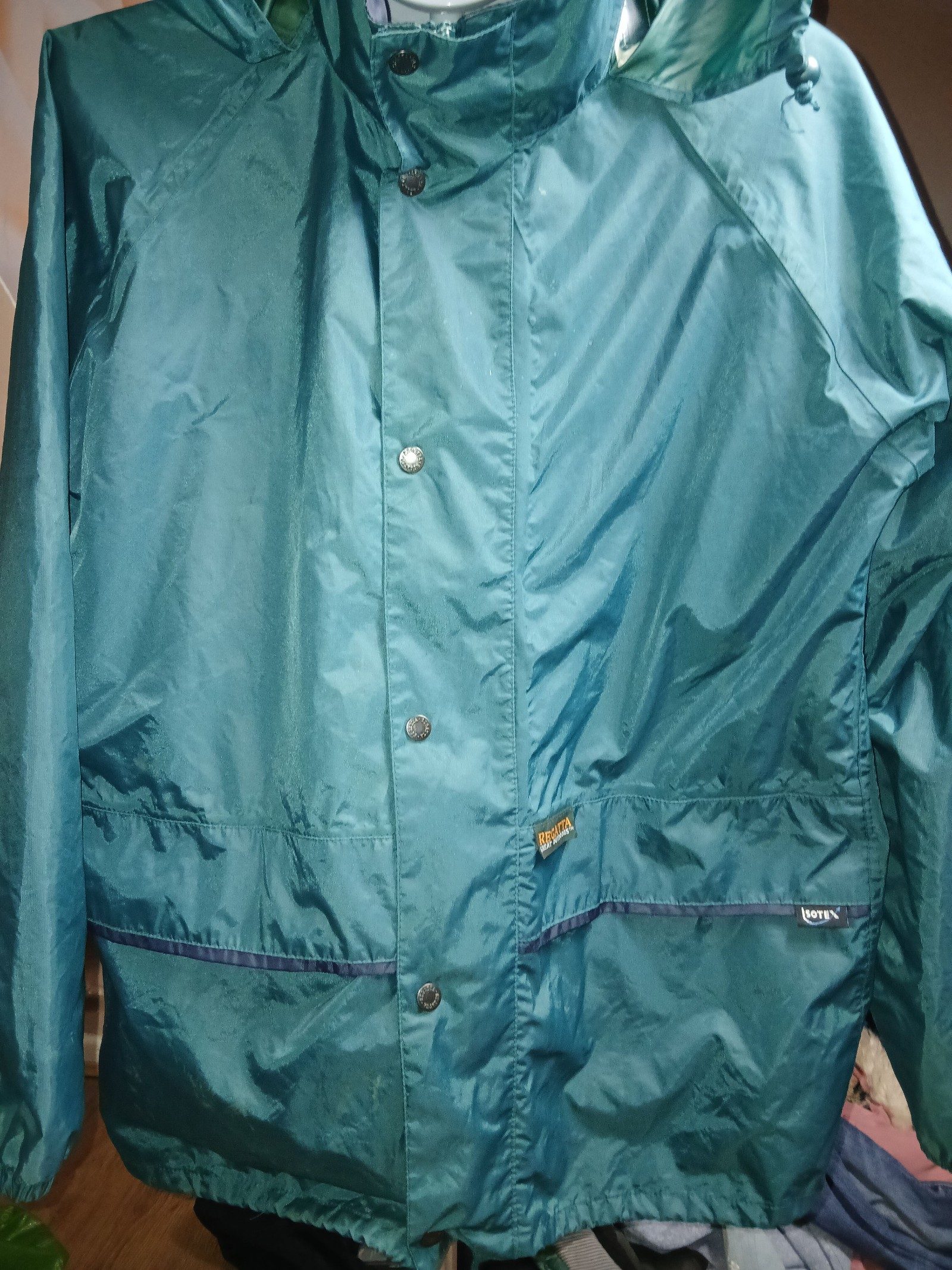 Regatta Unisex Green Waterproof Hooded Jacket Small S 38" image 5