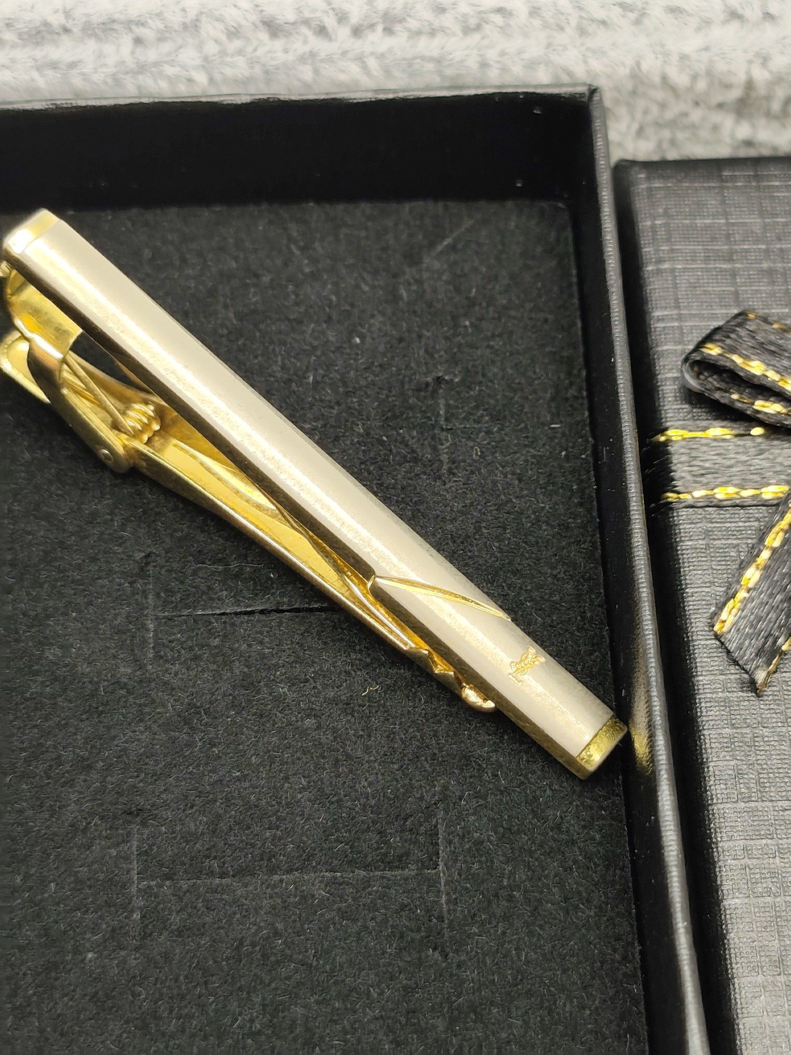 Yves Saint Laurent Gold & Silver Tie Clip image 2