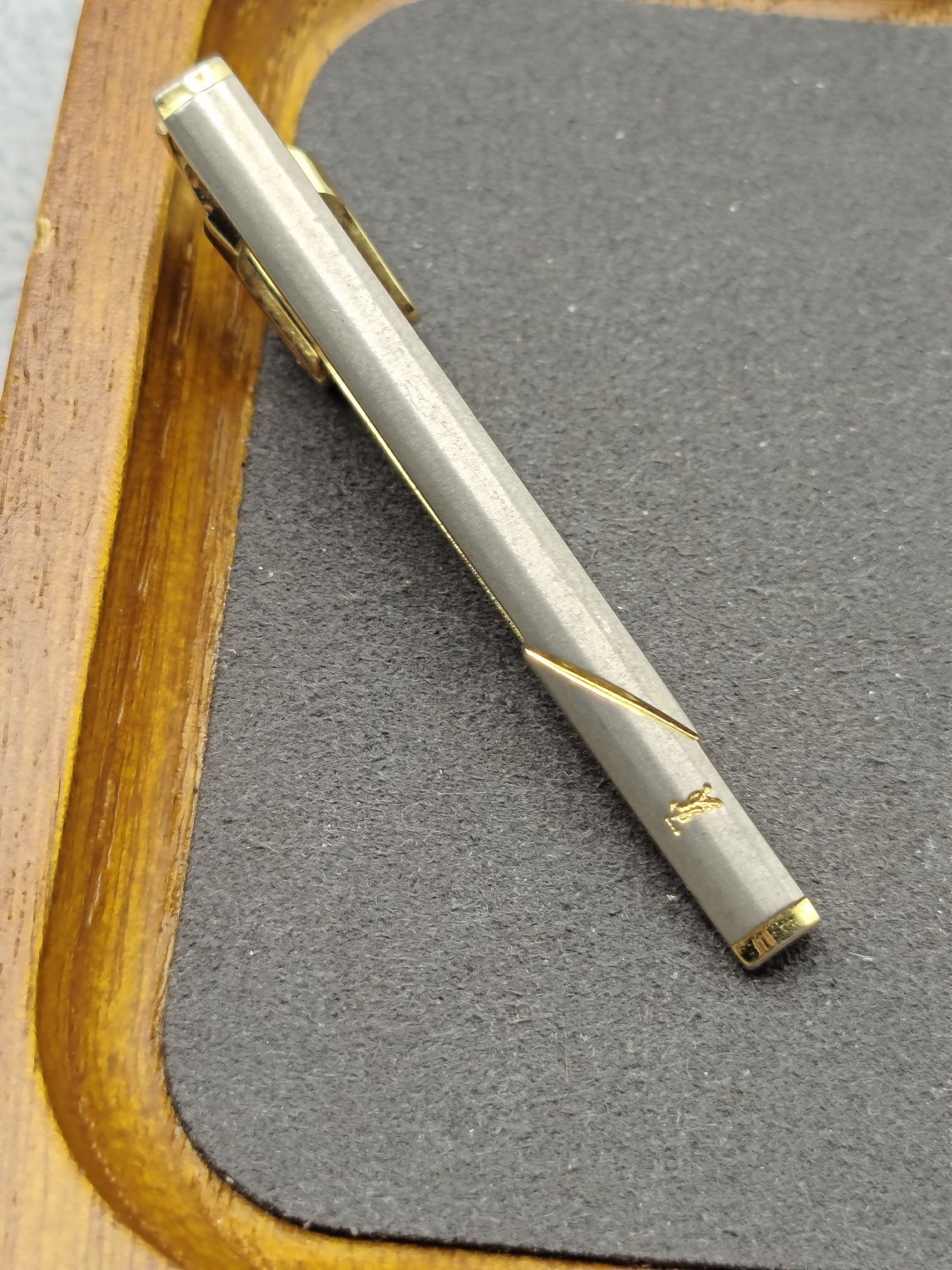 Yves Saint Laurent Gold & Silver Tie Clip image 3