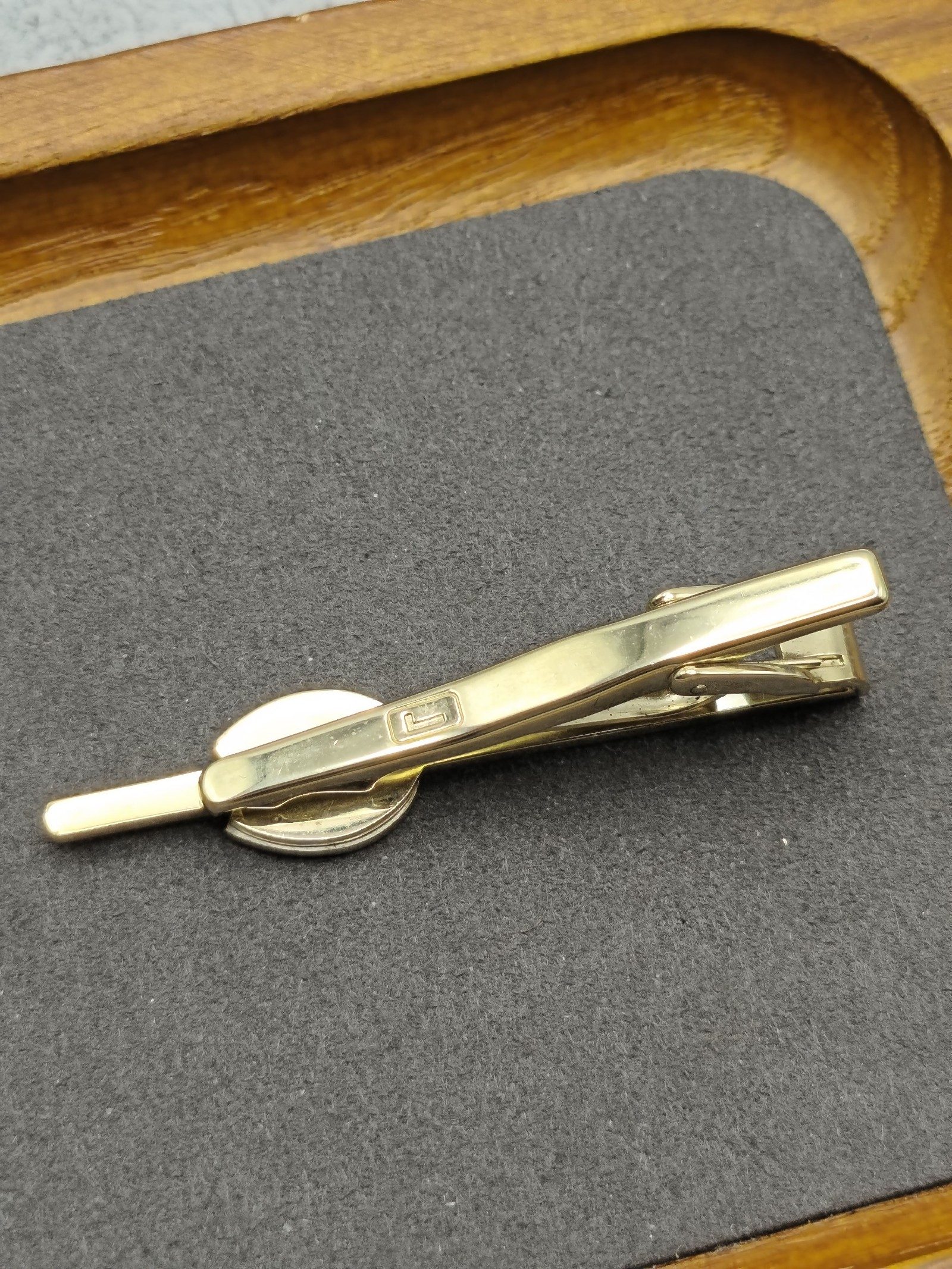 Lancel Gold & Green Polo Cup Tie Clip & Cufflinks Set image 4