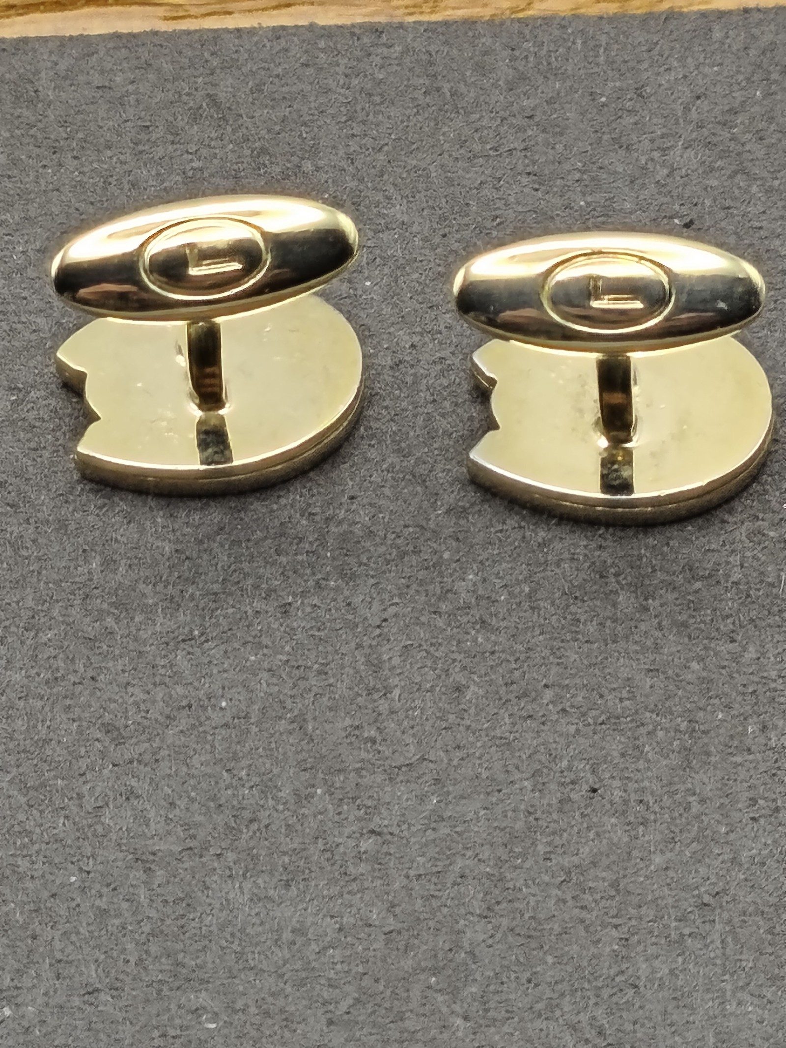 Lancel Gold & Green Polo Cup Tie Clip & Cufflinks Set image 8