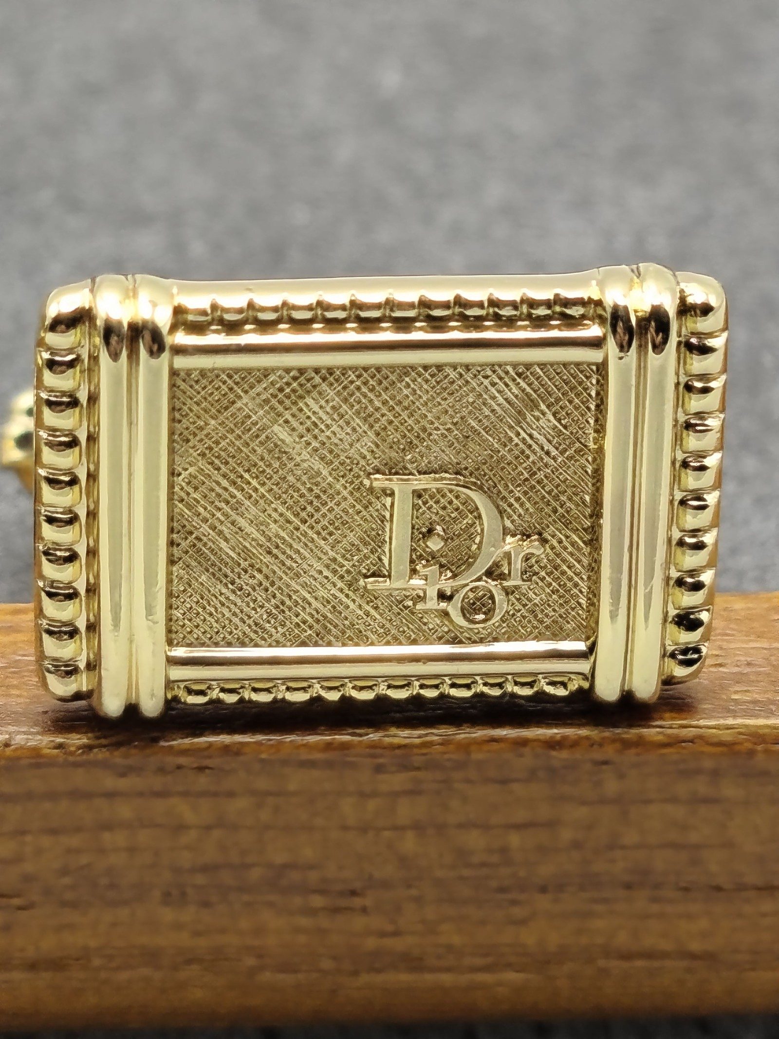 Dior Gold-tone Logo Cufflinks Luxury Men's Accessories image 4