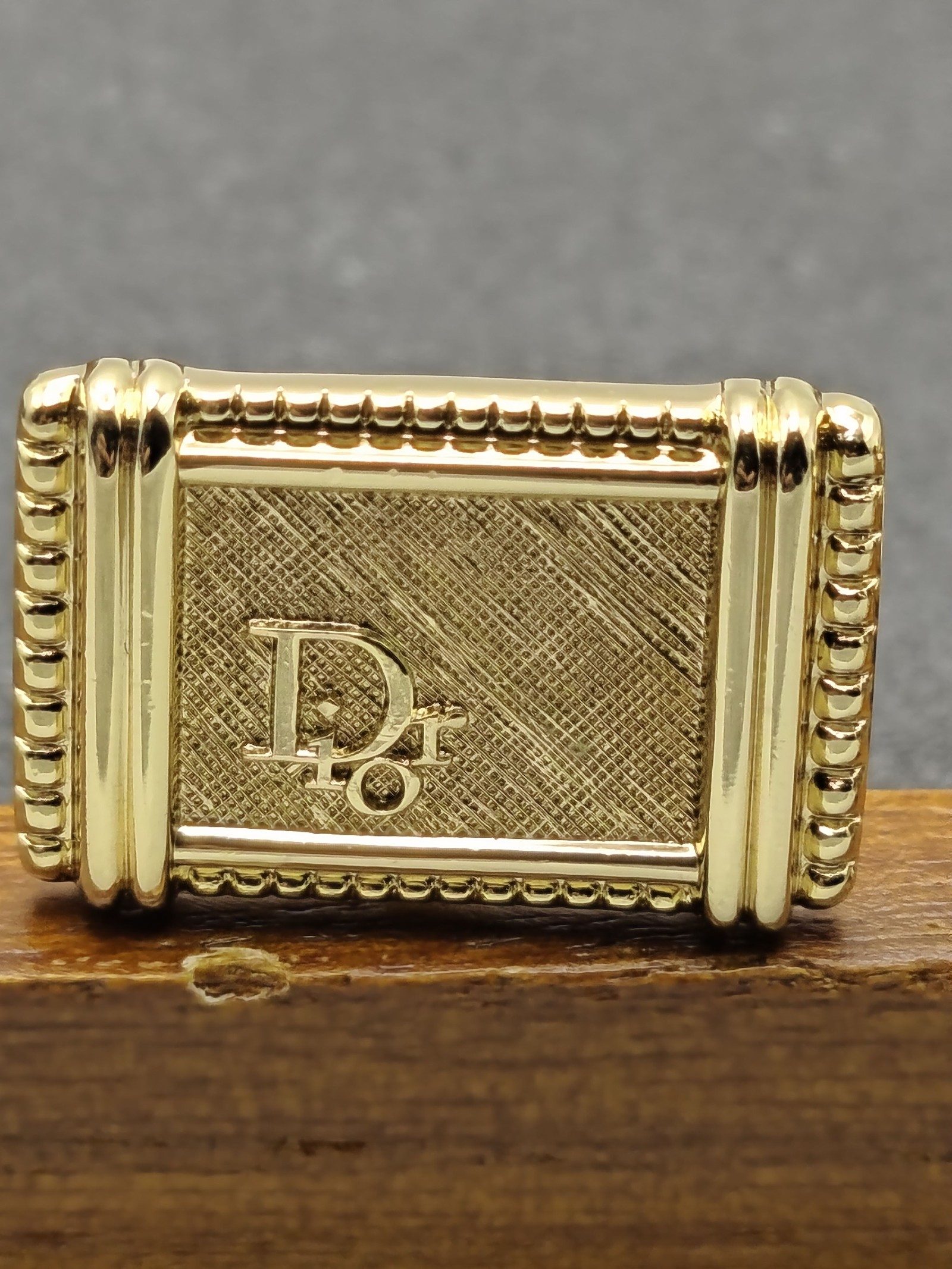 Dior Gold-tone Logo Cufflinks Luxury Men's Accessories image 5