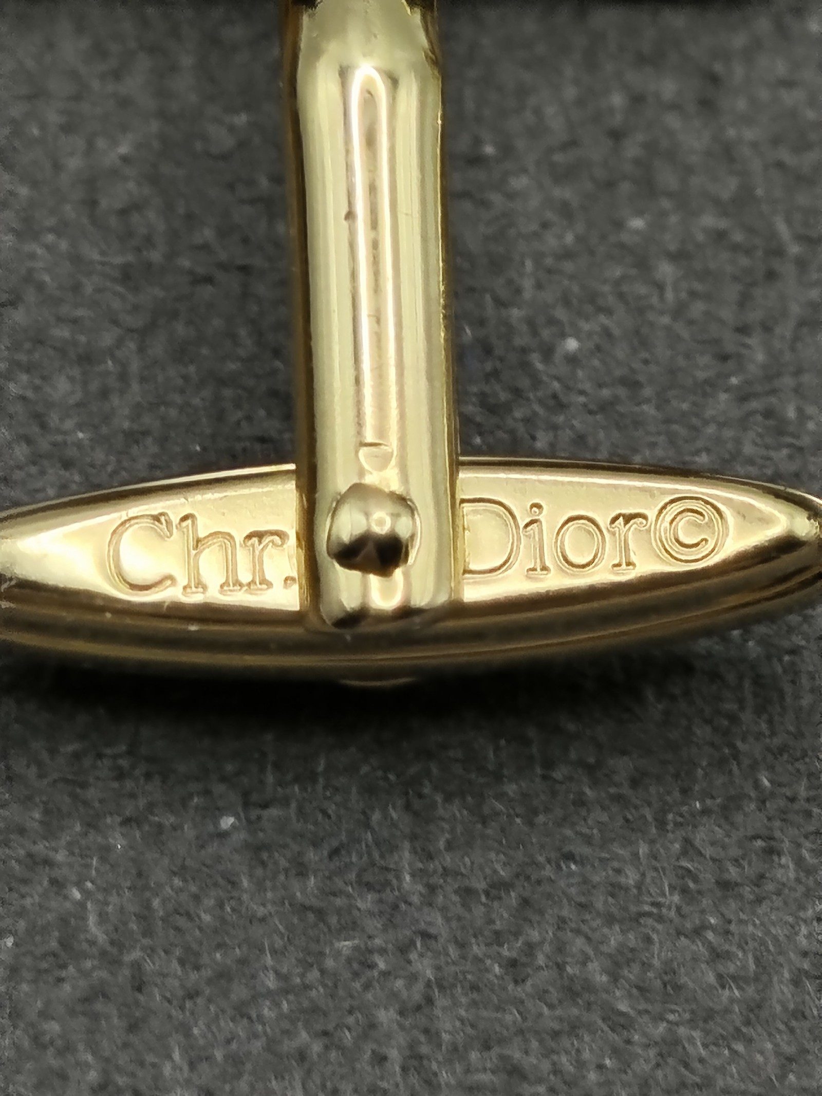 Dior Gold-tone Logo Cufflinks Luxury Men's Accessories image 10