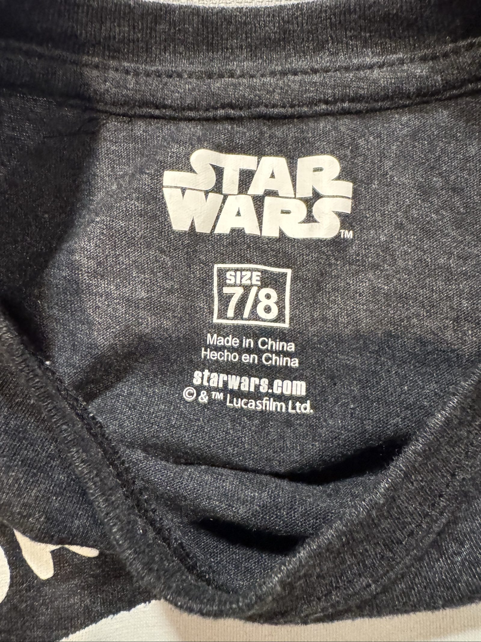 Boys Star Wars Grogu Baby Yoda Graphic T-Shirt – Charcoal Gray – 7/8 image 3