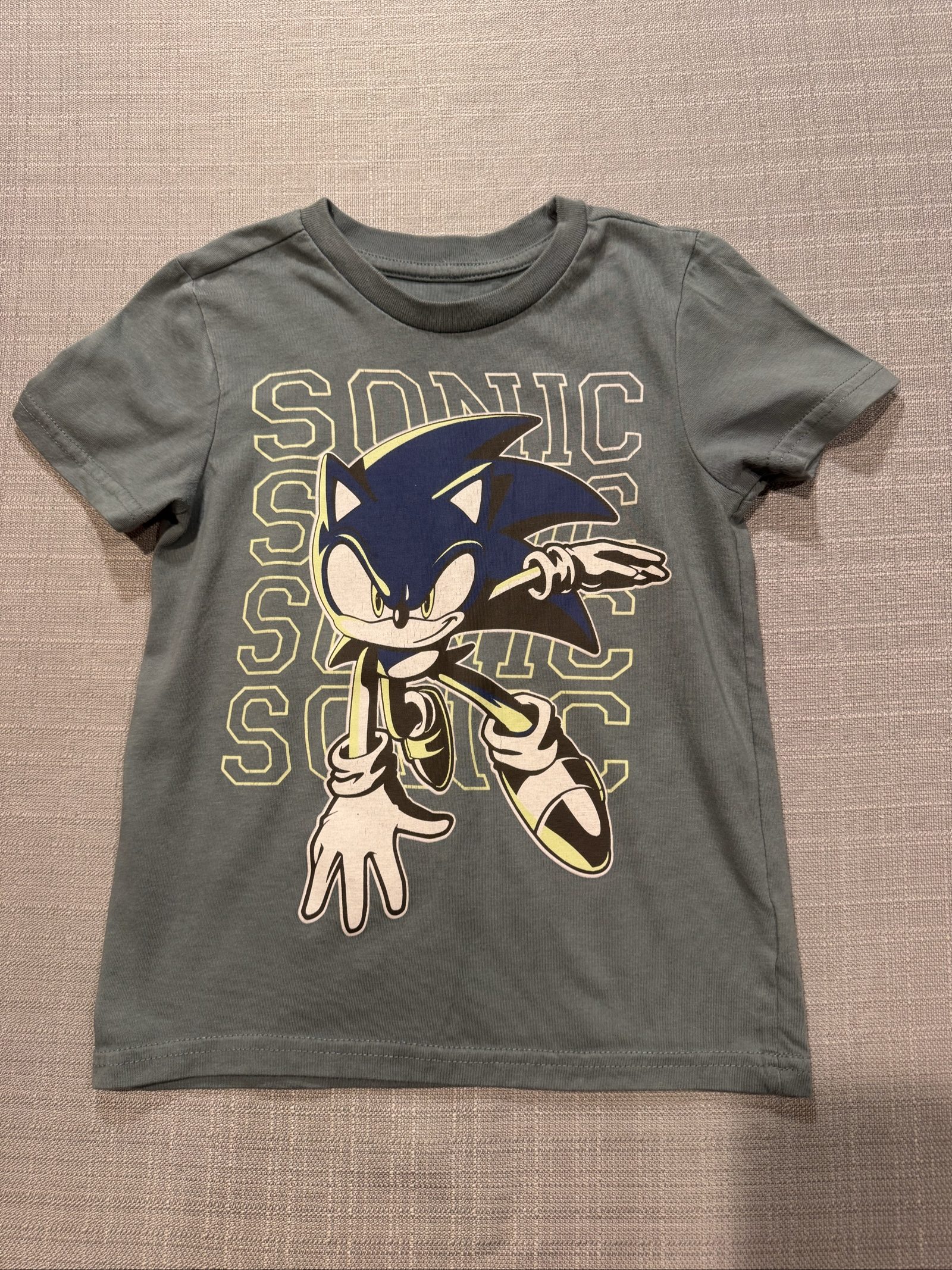 Boys Sonic the Hedgehog Graphic T-Shirt – Gray – 5