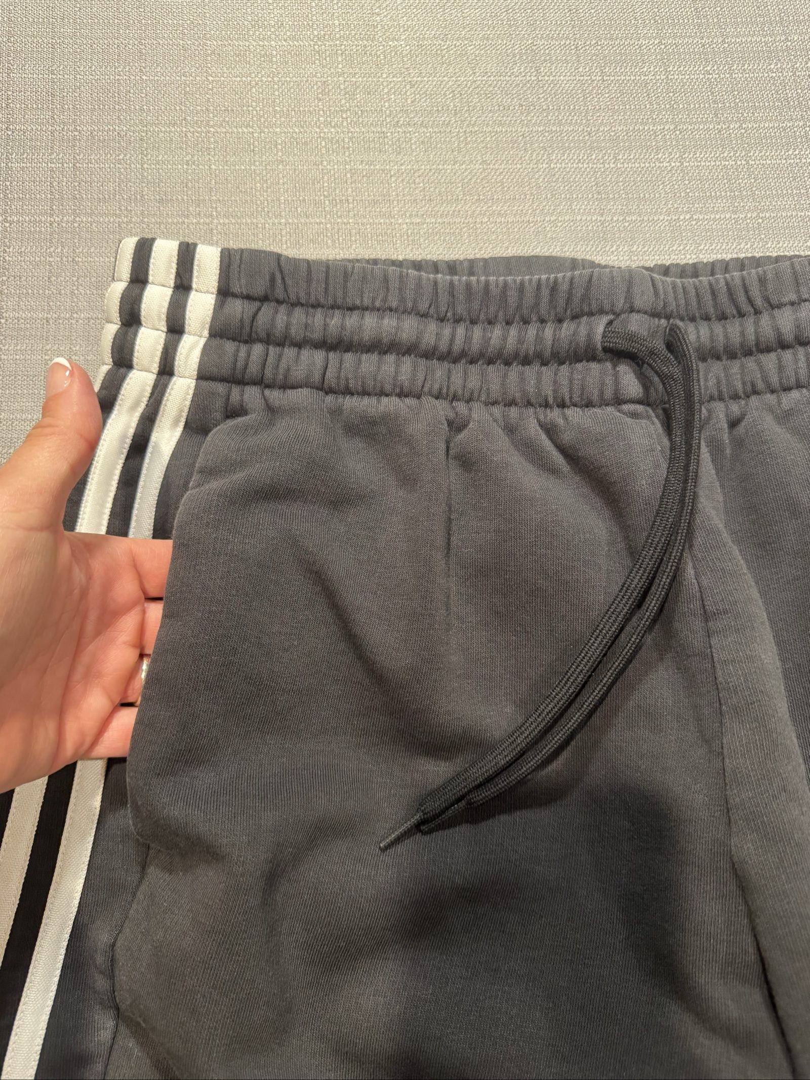 Men’s Adidas 3-Stripes Fleece Sweatpants – Black – Medium image 3